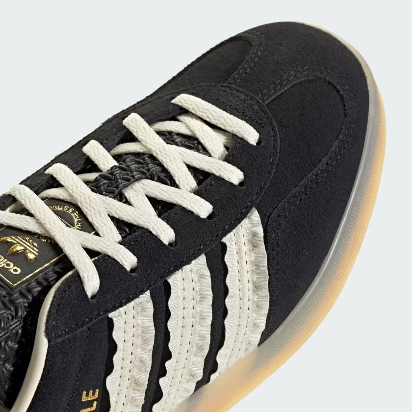 Women's Adidas Gazelle Indoor Shoes - Core Black/White Cream/Gum
