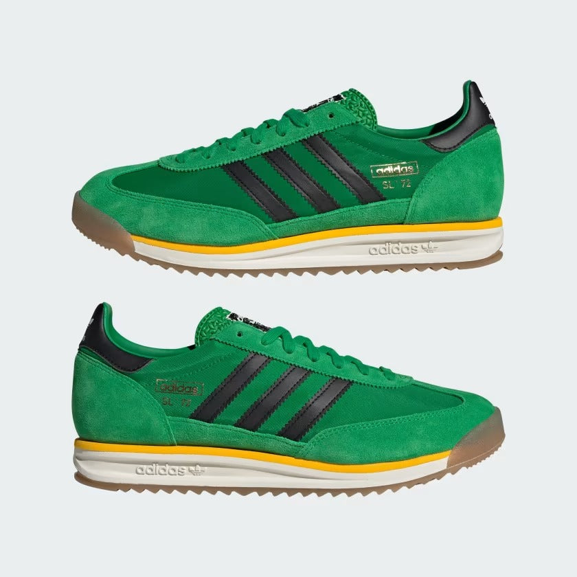 Men's Adidas SL 72 RS - Green/Off White/Crew Yellow