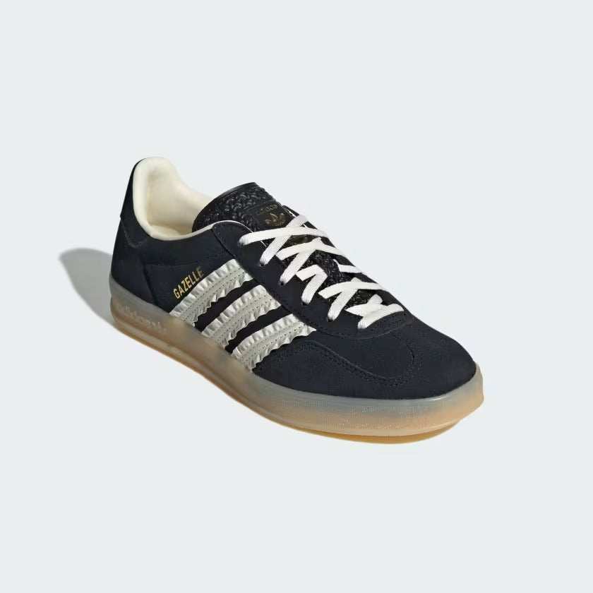 Women's Adidas Gazelle Indoor Shoes - Core Black/White Cream/Gum