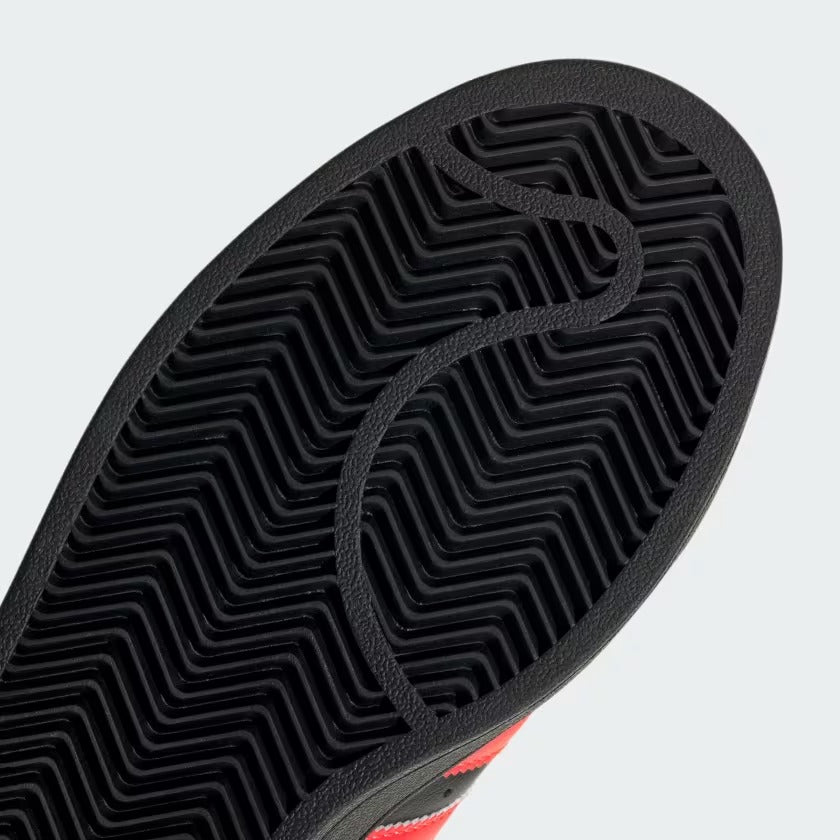 Men's Adidas Superstar II Shoes - Core Black/Lucid Red