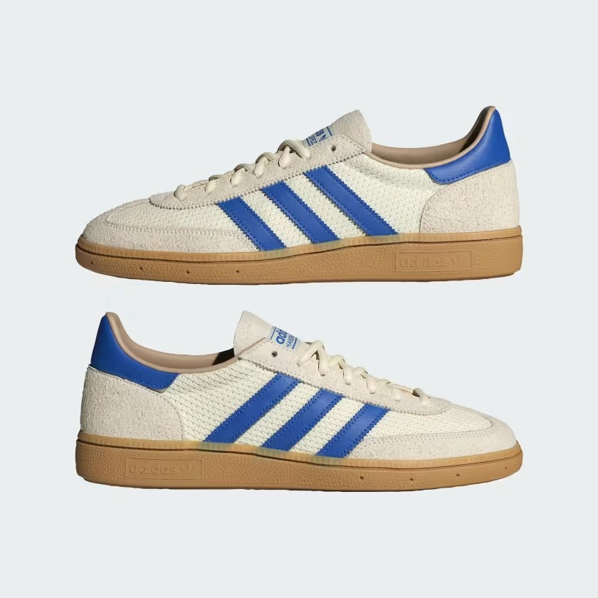 Men's Adidas Handball Spezial Shoes - Cream White/Blue/Warm Sandstone