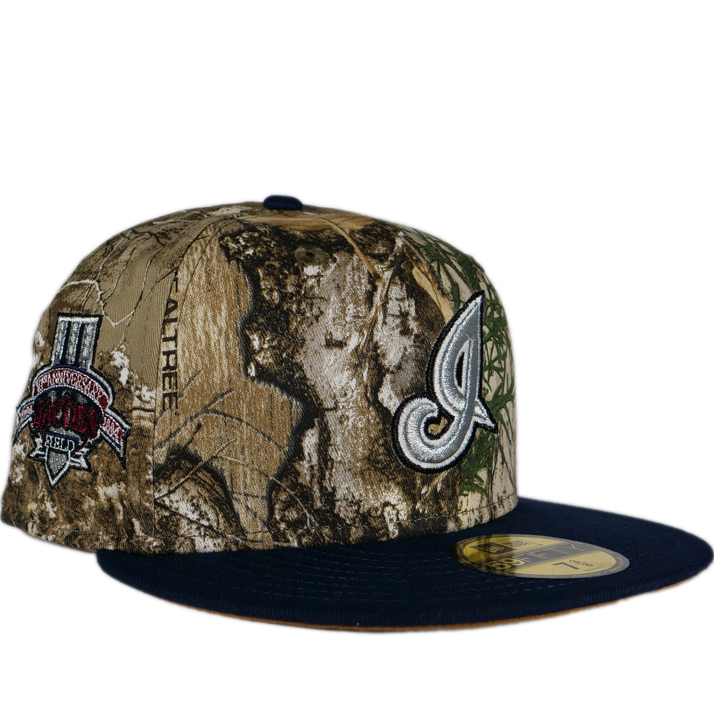 New Era Cleveland Indians 59FIFTY Fitted Hat - Camo/ Navy Blue/ Khaki