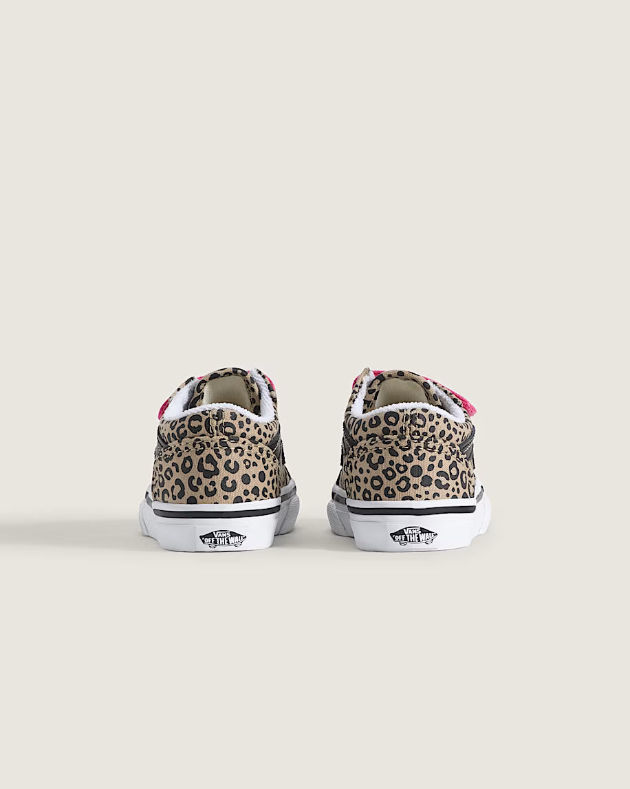 Infant Vans Old Skool V - Leopard Incense Beige / Pink Velvet