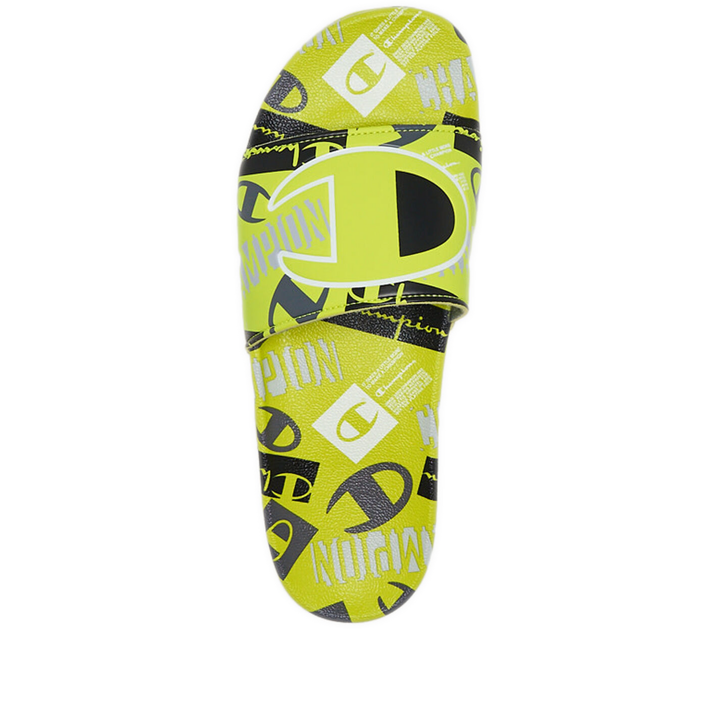 Men's Champion IPO C Logo Slides - Lime/ Black/ Grey