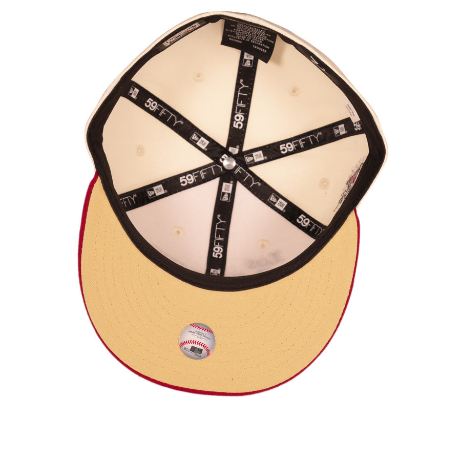 New Era Florida "Los Marlins" Inaugural 1993 Patch - 59FIFTY Custom Fitted Hat - Off White / Red