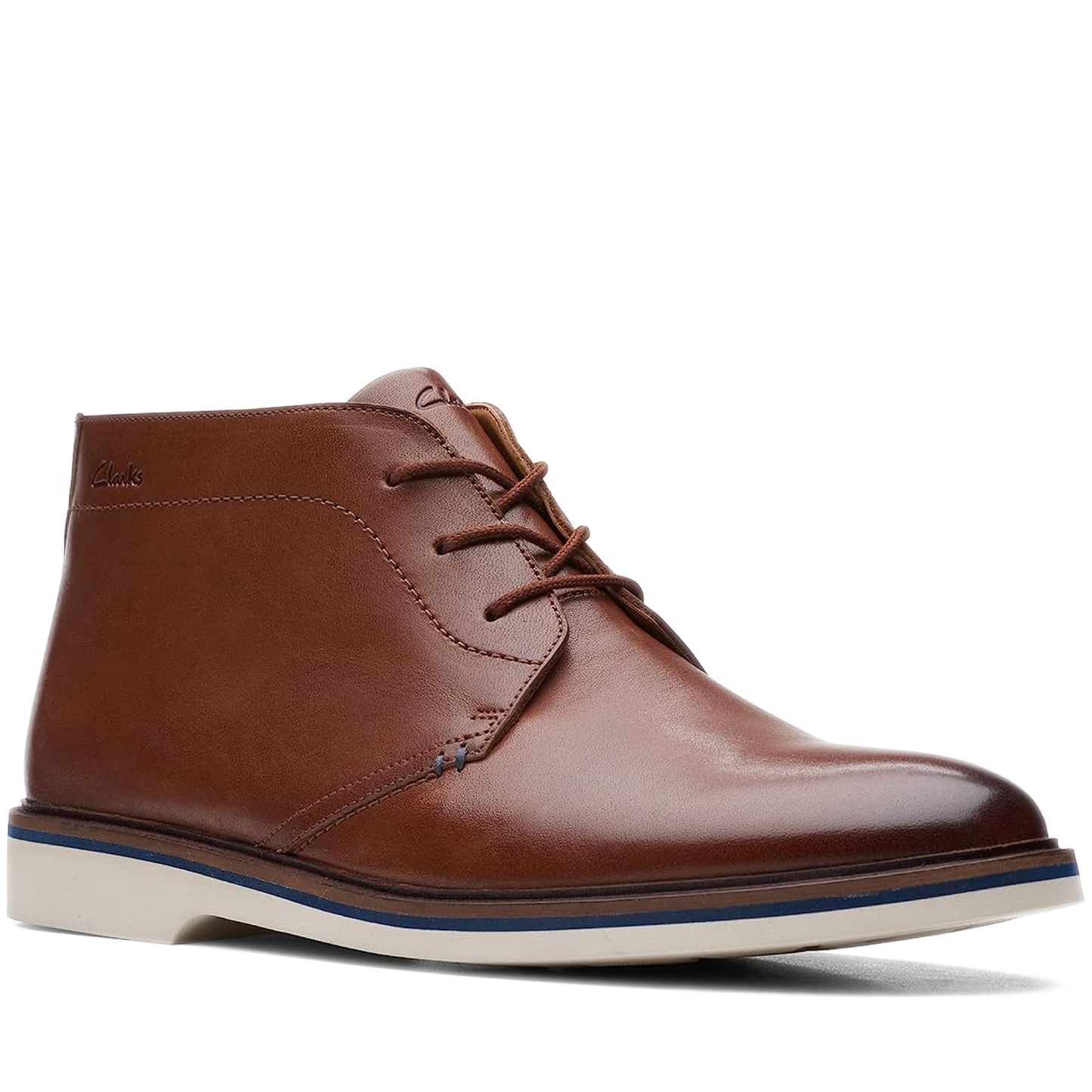 Men's Clarks Malwood Mid - Dark Tan Leather