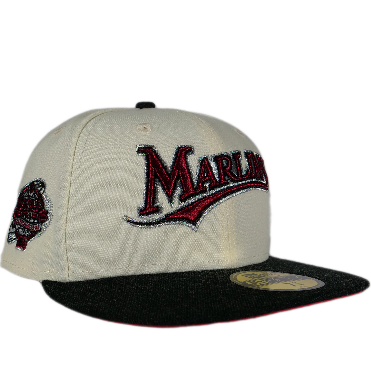 New Era Florida Marlis 59FIFTY Fitted Hat - Cream/ Black/ Red