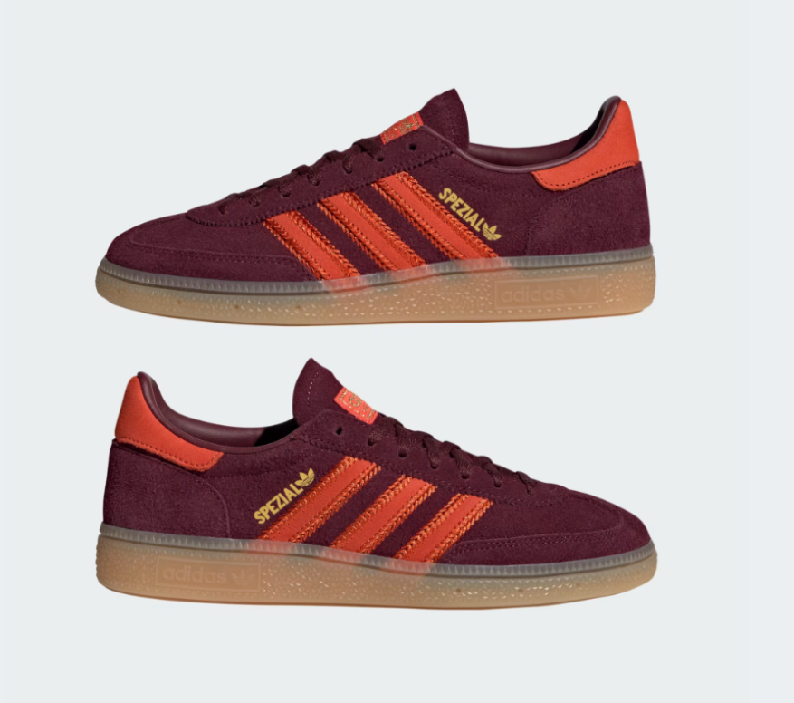 Women's Adidas Handball Spezial Shoes - Maroon/Preloved Red