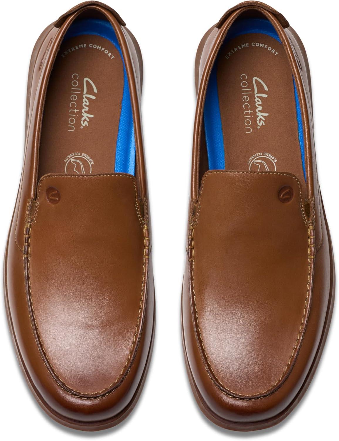 Men's Clarks Flexway Step Light - Tan Leather