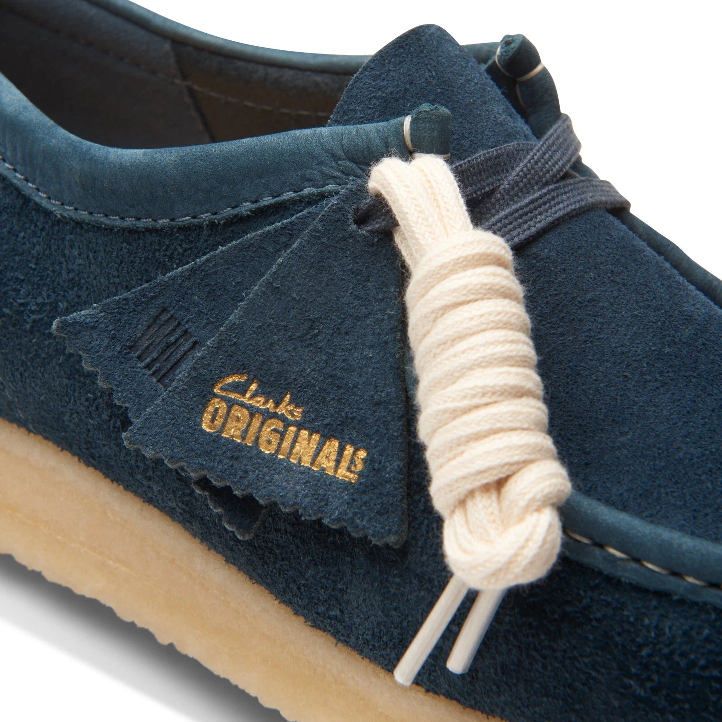 Men's Clarks Wallabee Low - Navy / Teal