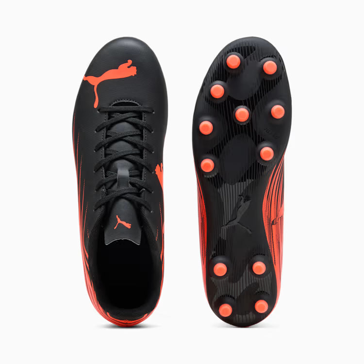 Men's Puma Attacanto II Firm/Artificial Ground Soccer - Puma Black/Glowing Red