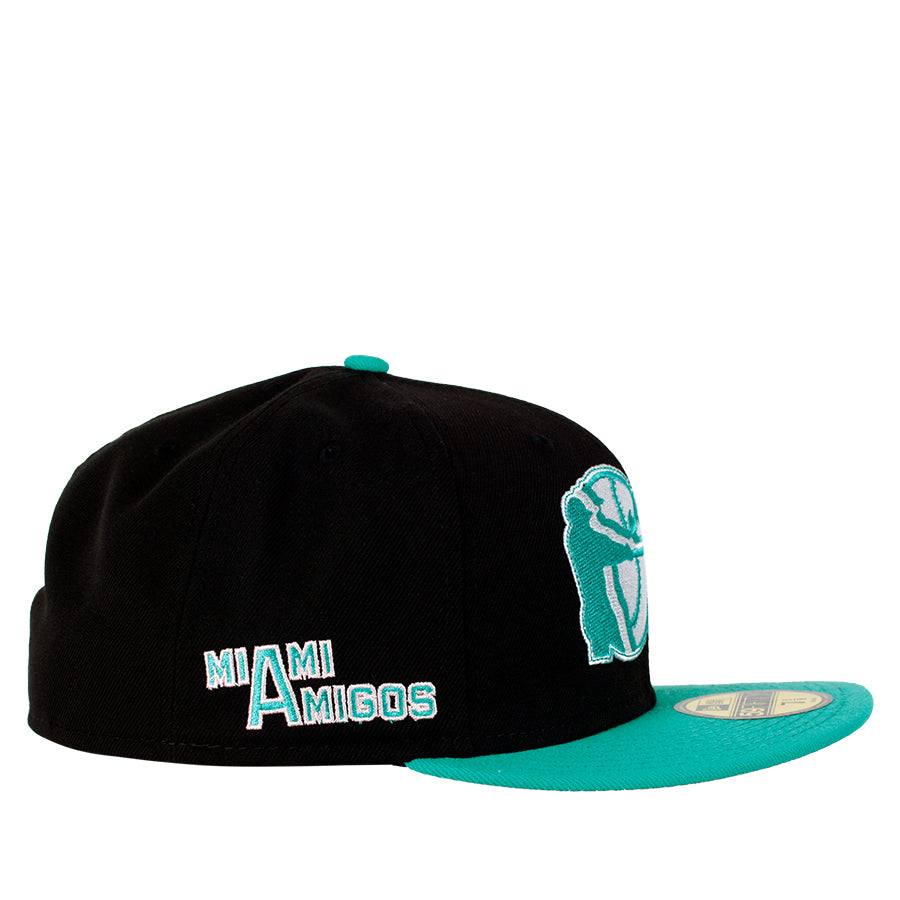 New Era Miami Amigos - 59FIFTY Custom Fitted Hat - Black / Teal