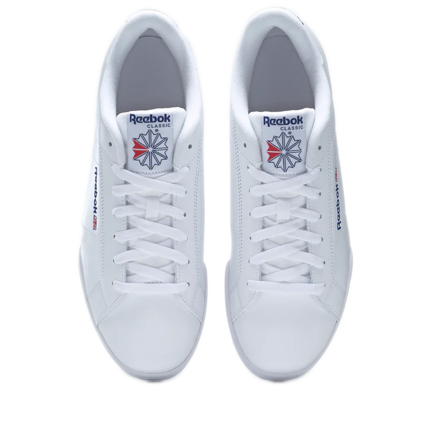 Men's Reebok NPC II Shoes - White/White Top View