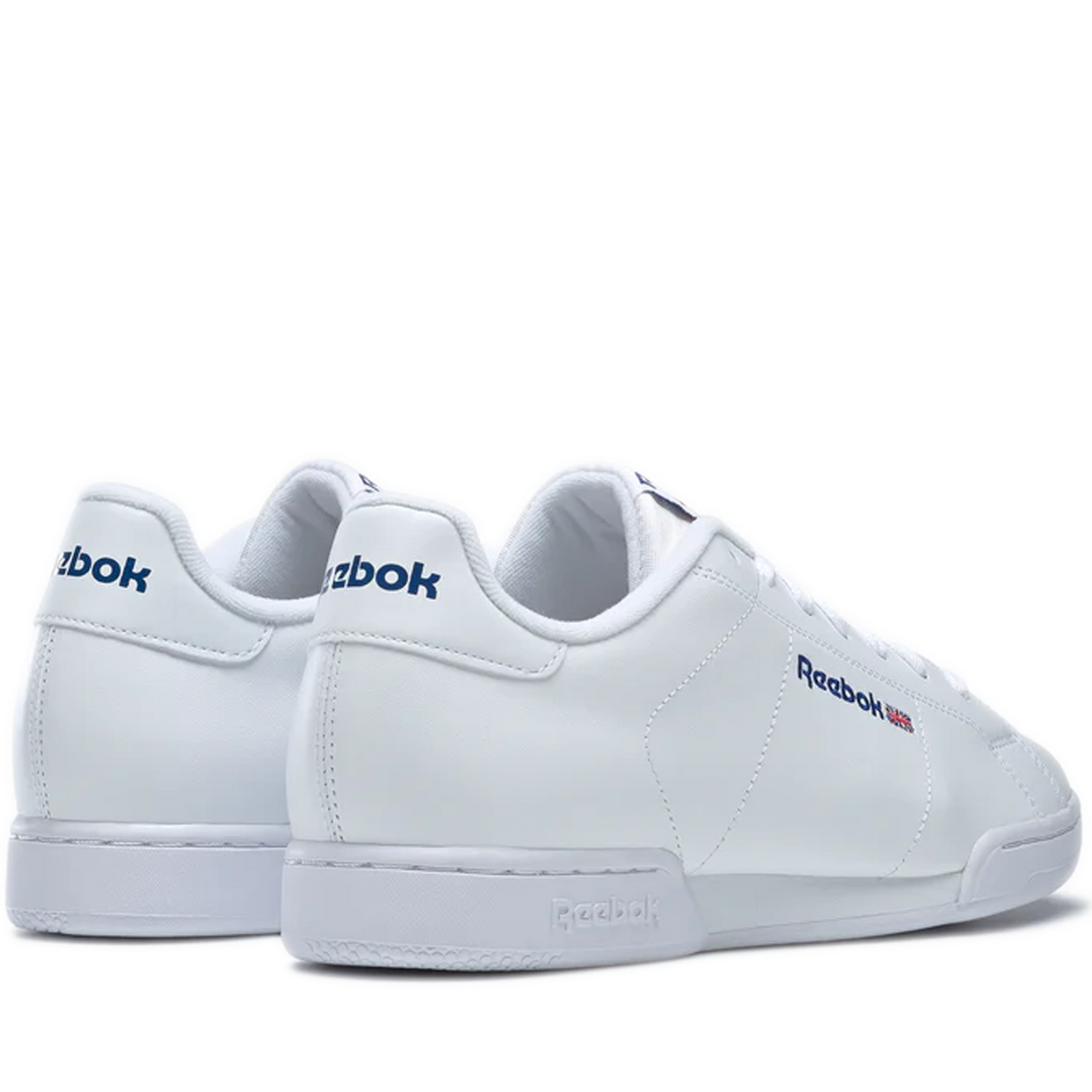 Men's Reebok NPC II Shoes - White/White Heel Side