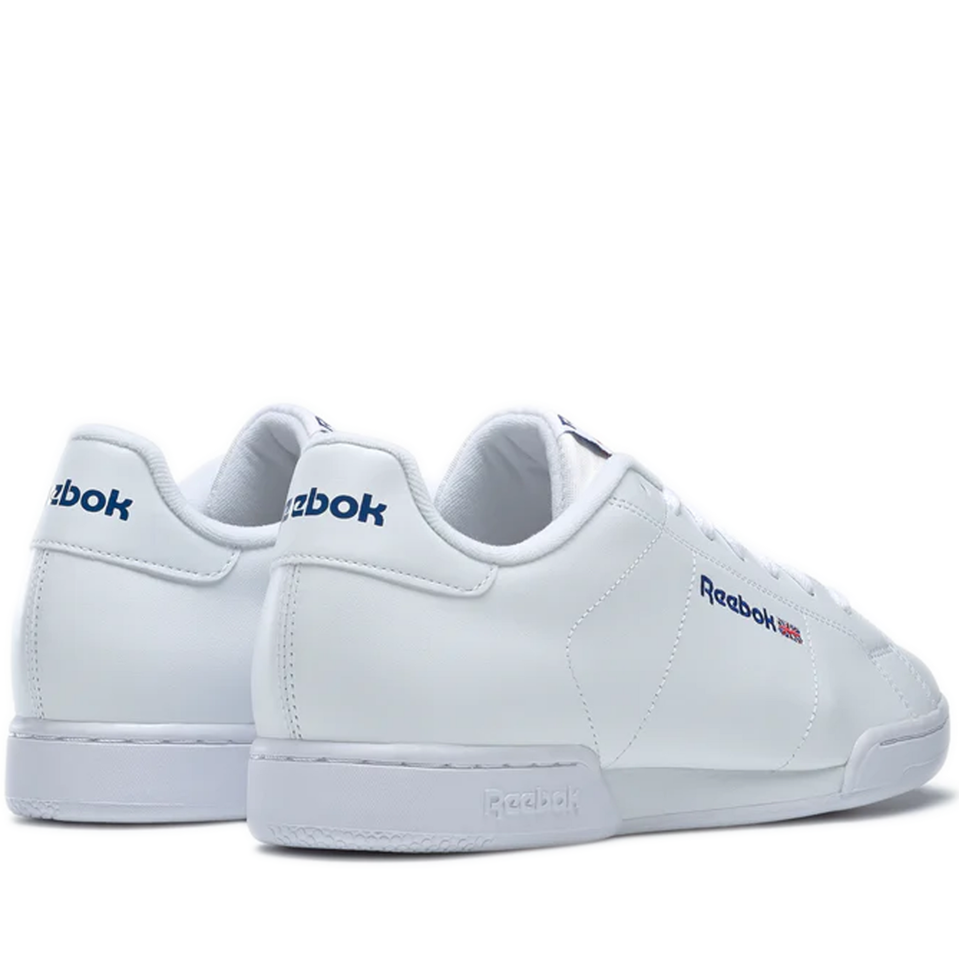 Men's Reebok NPC II Shoes - White/White Heel Side