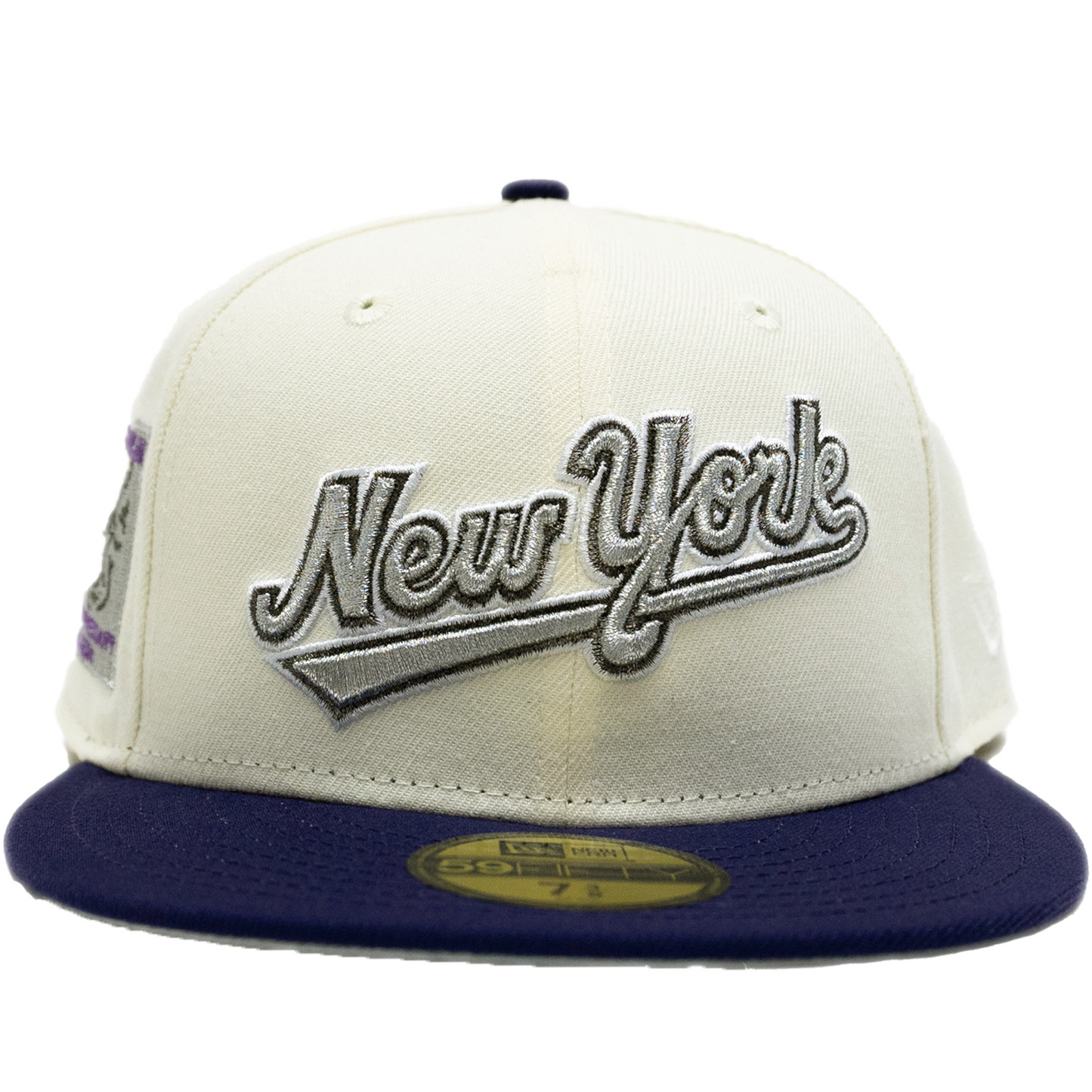 New Era New York Mets 59FIFTY Hat - Off White/ Purple