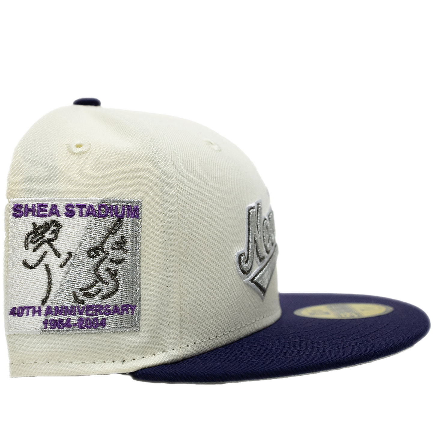 New Era New York Mets 59FIFTY Hat - Off White/ Purple