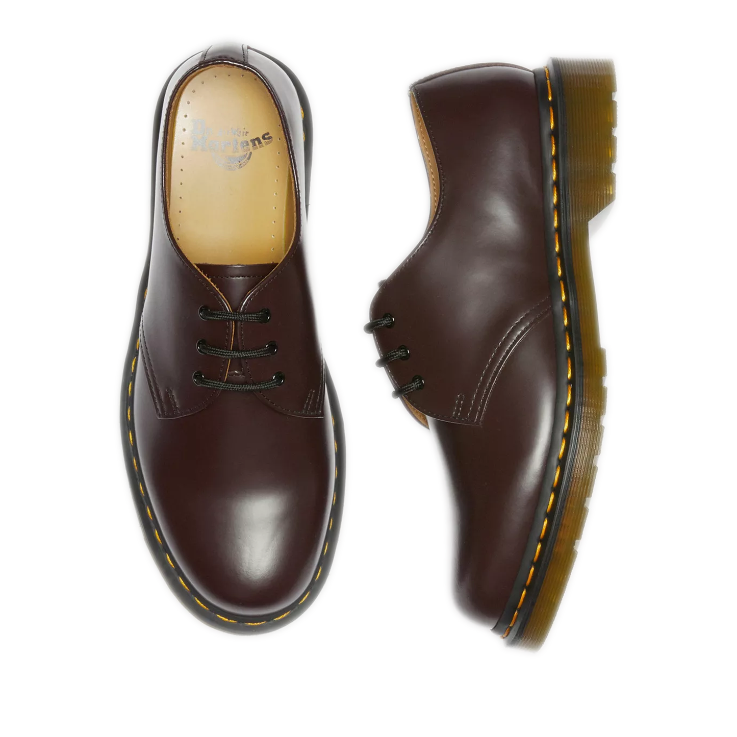 Men's Dr. Martens 1461 Smooth Leather Oxford Shoes - Burgundy Smooth