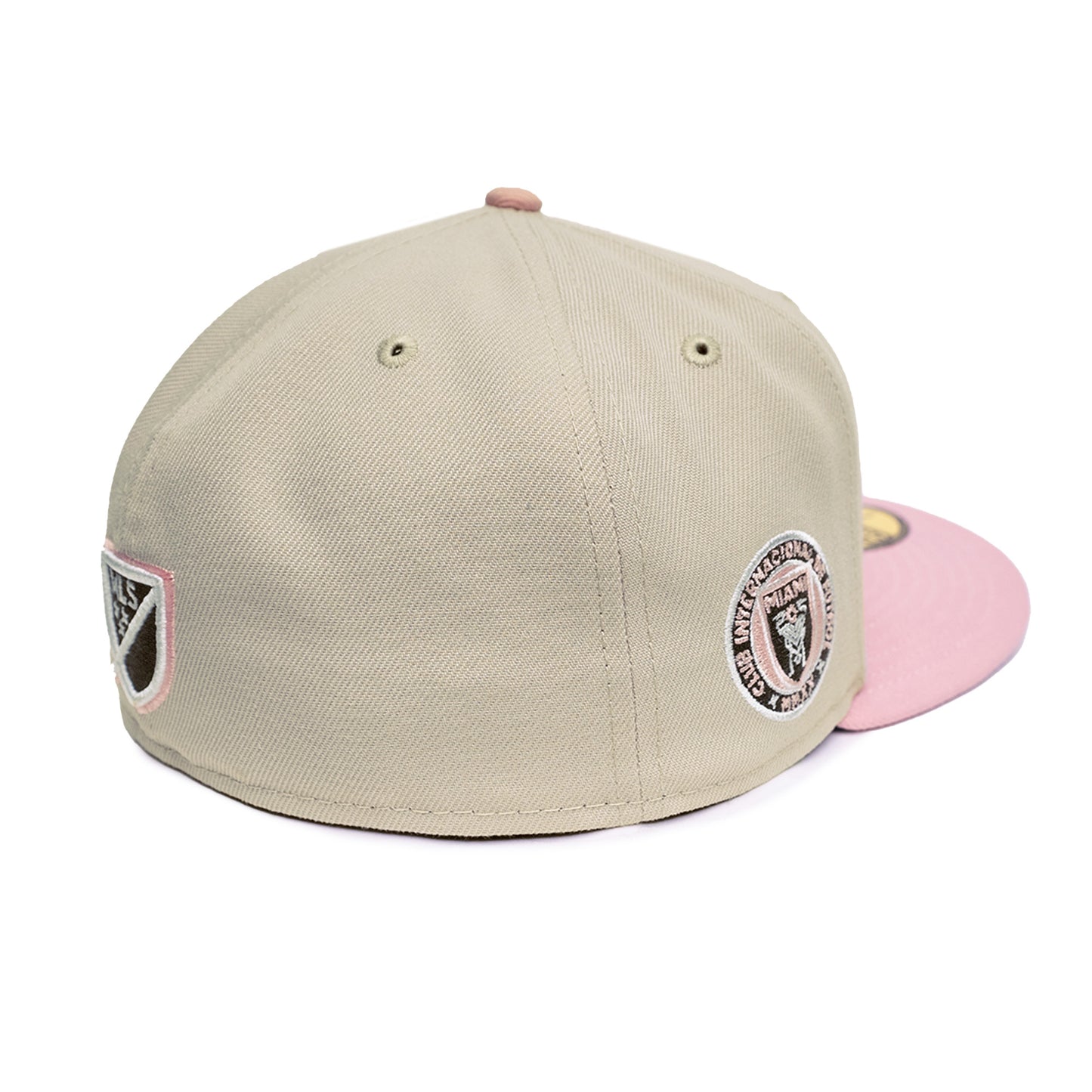 New Era Inter Miami 59Fifty Fitted Hat - Stone / Pink