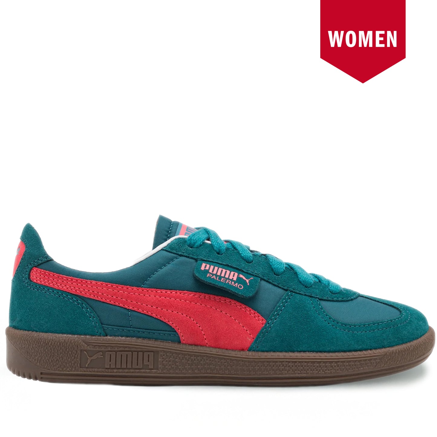 Women's Puma Palermo Play Paris Shoes - Cold Green/Tart Cherry