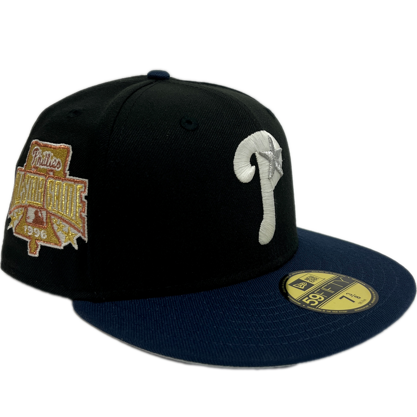 New Era Philadelphia Phillies 59FIFTY Fitted Hat - Black/ Ocean