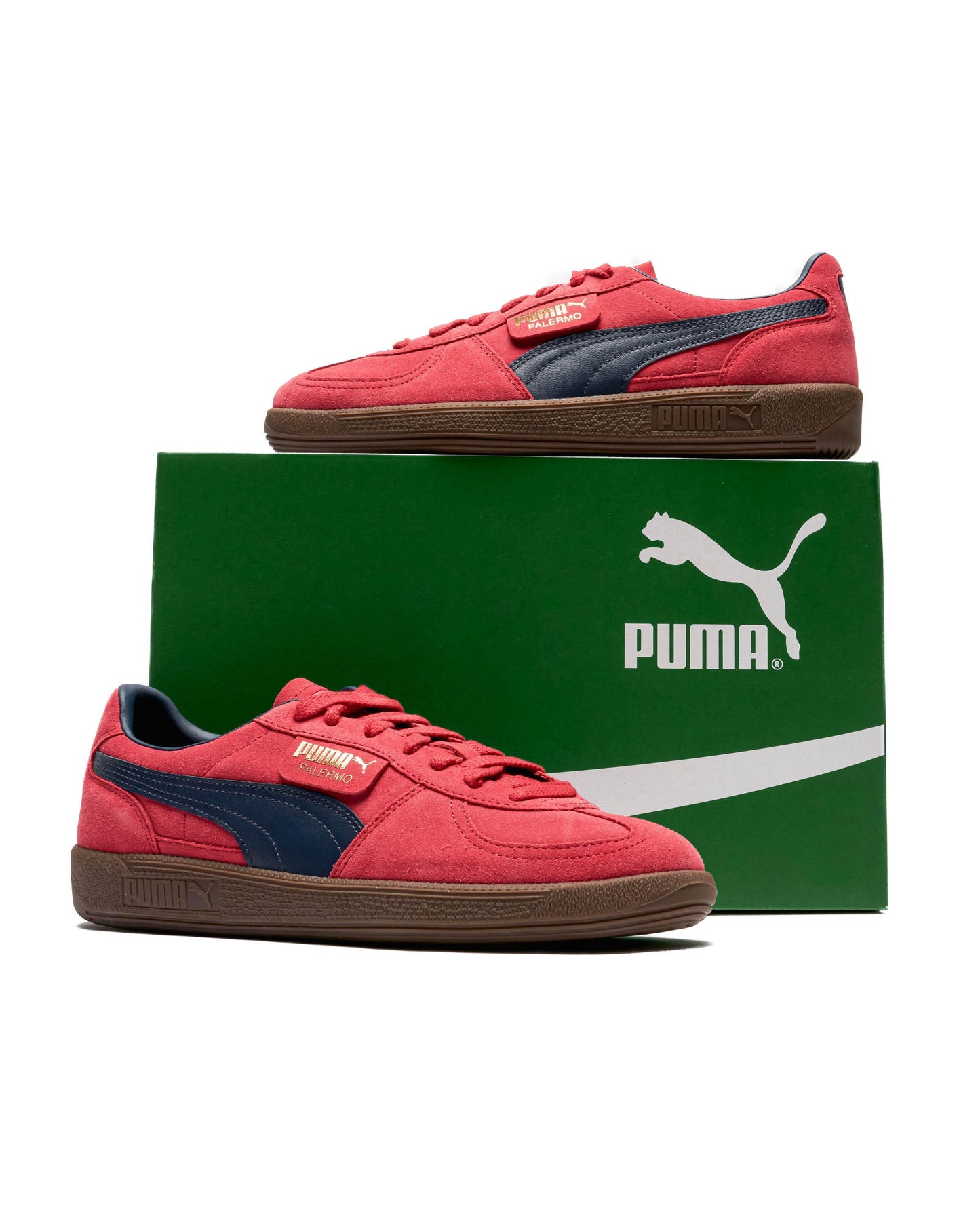 Men's Puma Palermo Shoes - Club Red/Club Navy