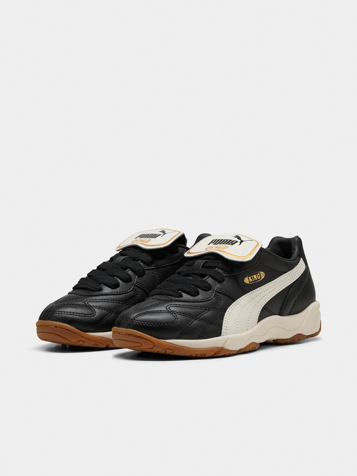 Grade School Puma King Indoor - Black/White