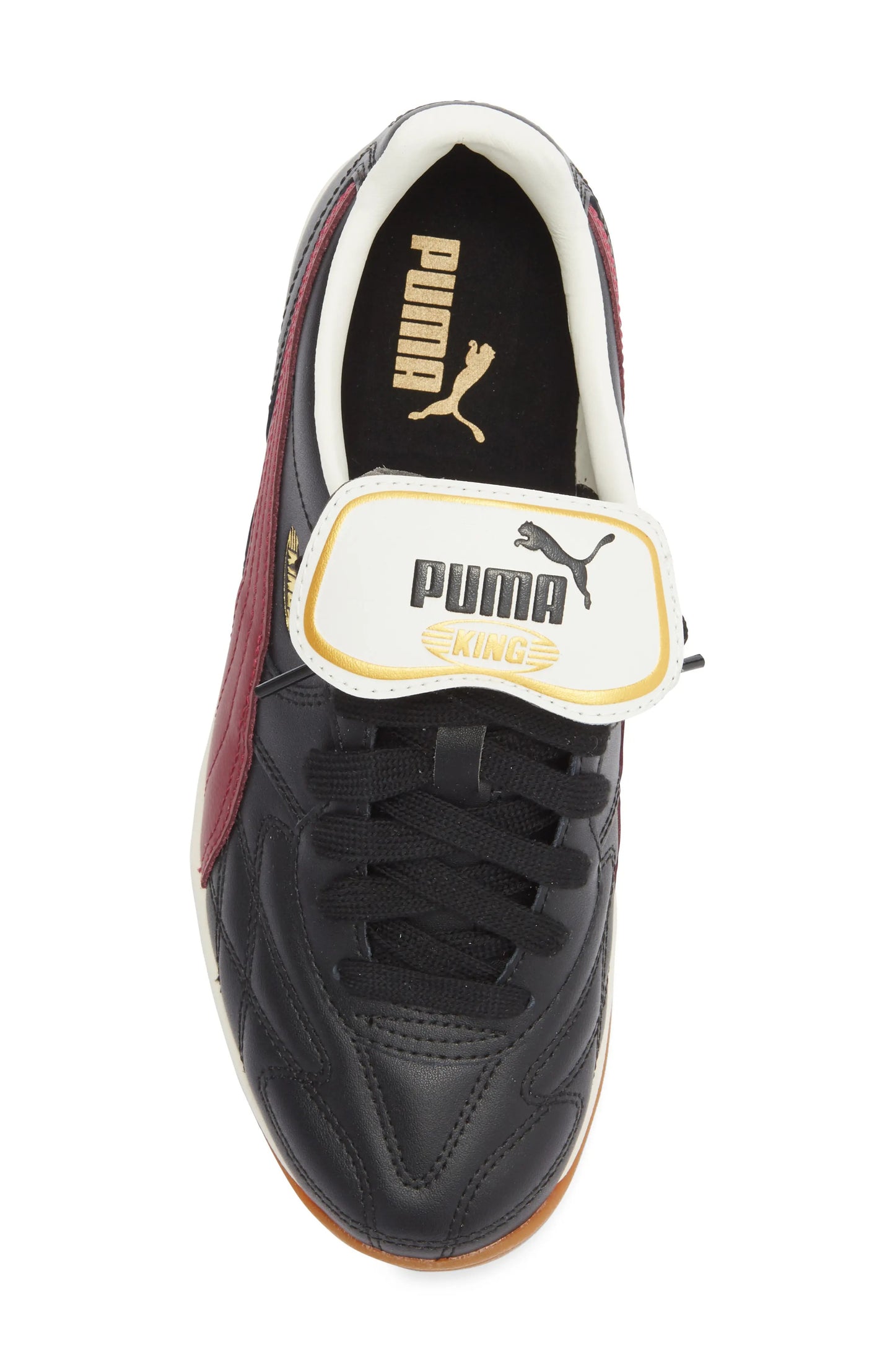 Grade School Puma King Indoor - Black/Team Regal Red