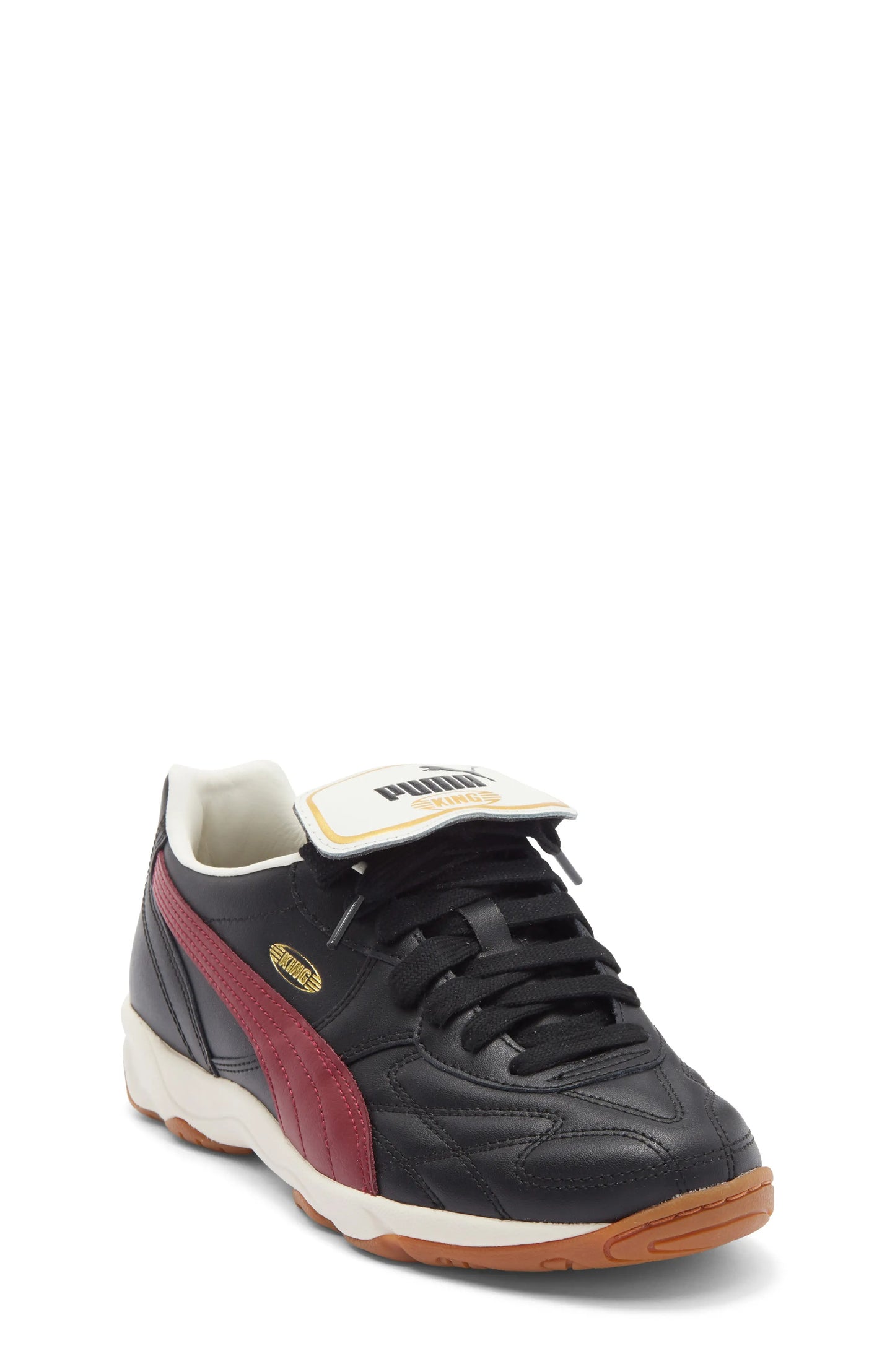 Grade School Puma King Indoor - Black/Team Regal Red