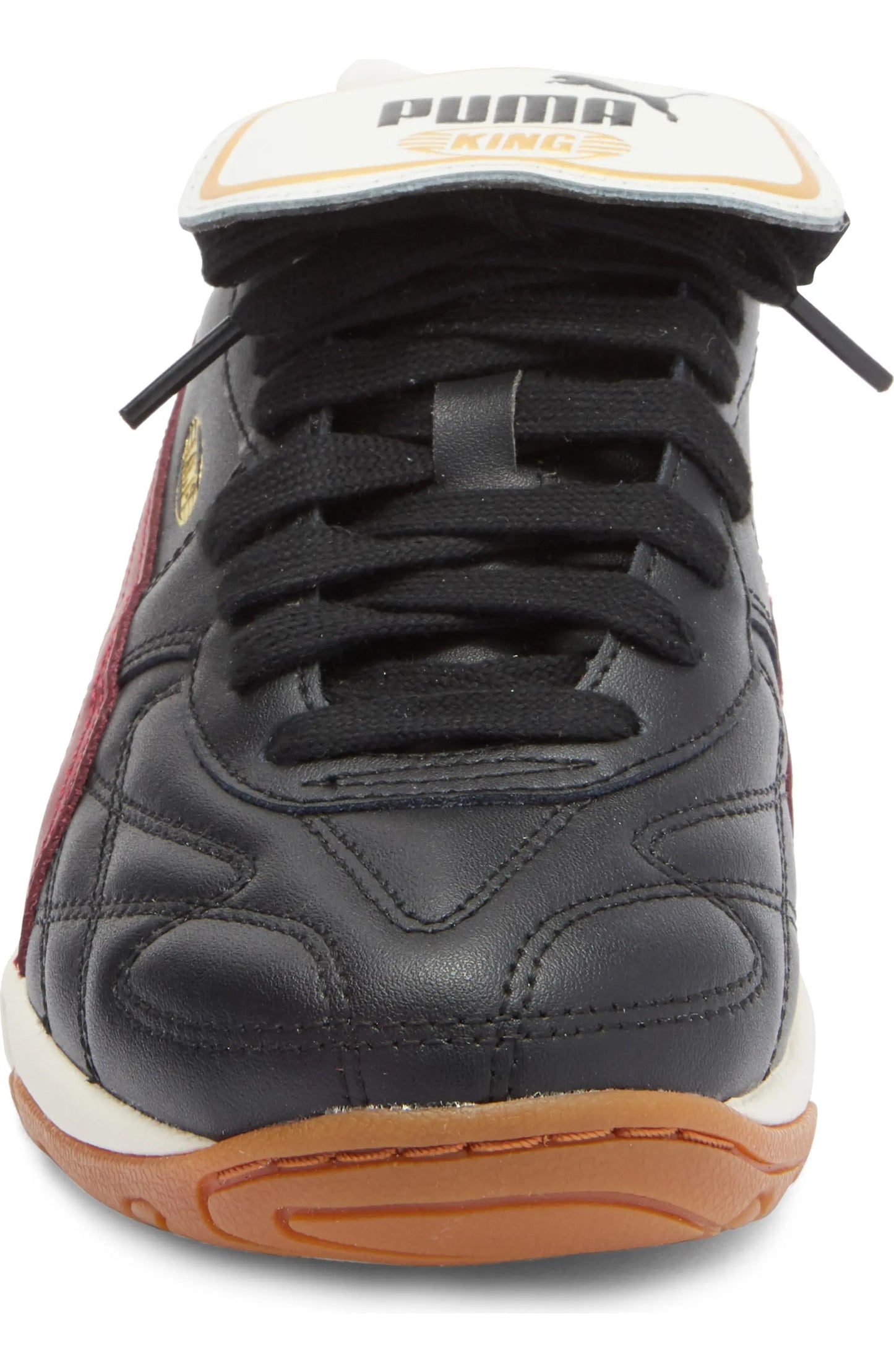 Grade School Puma King Indoor - Black/Team Regal Red