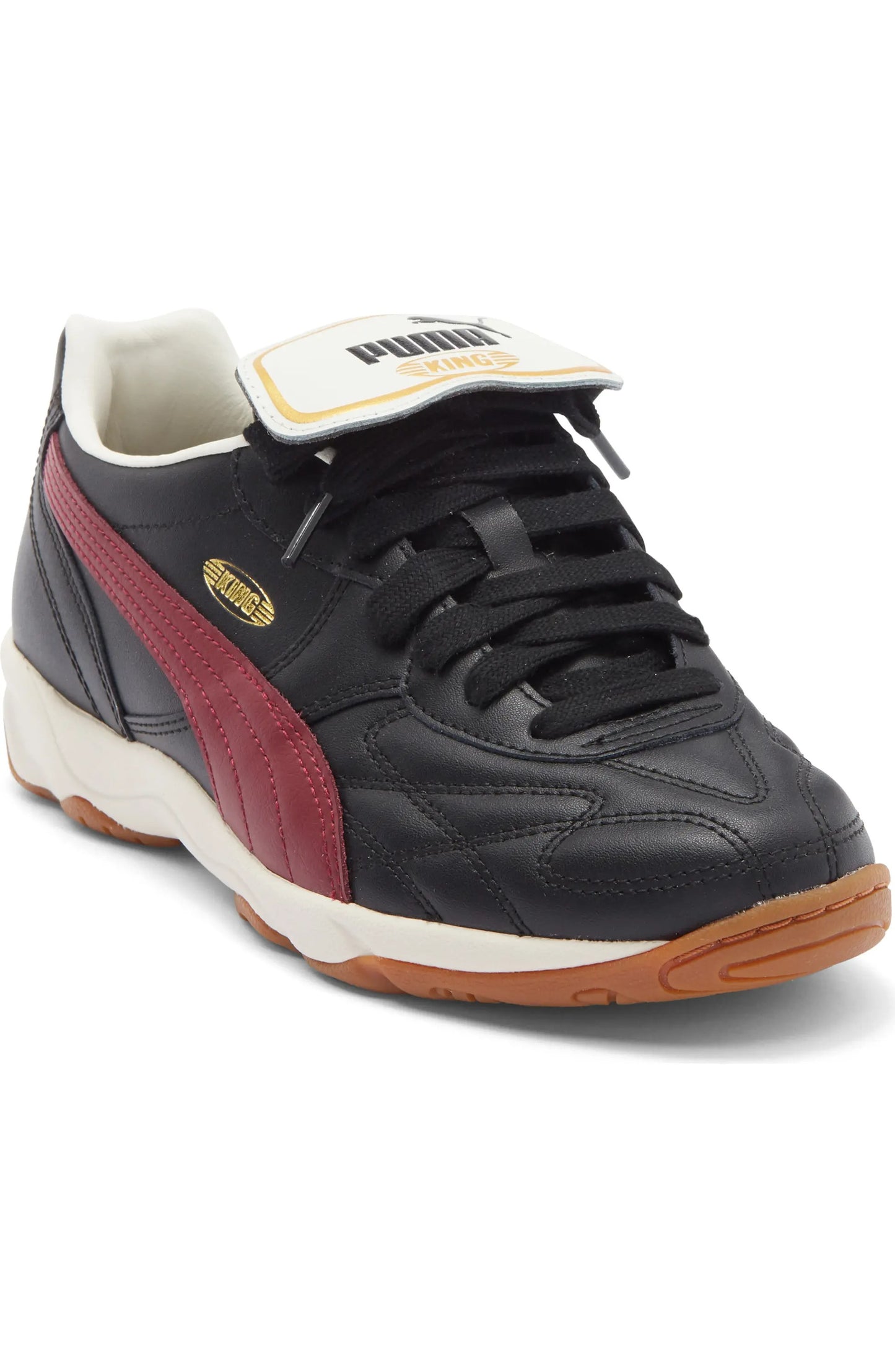 Grade School Puma King Indoor - Black/Team Regal Red