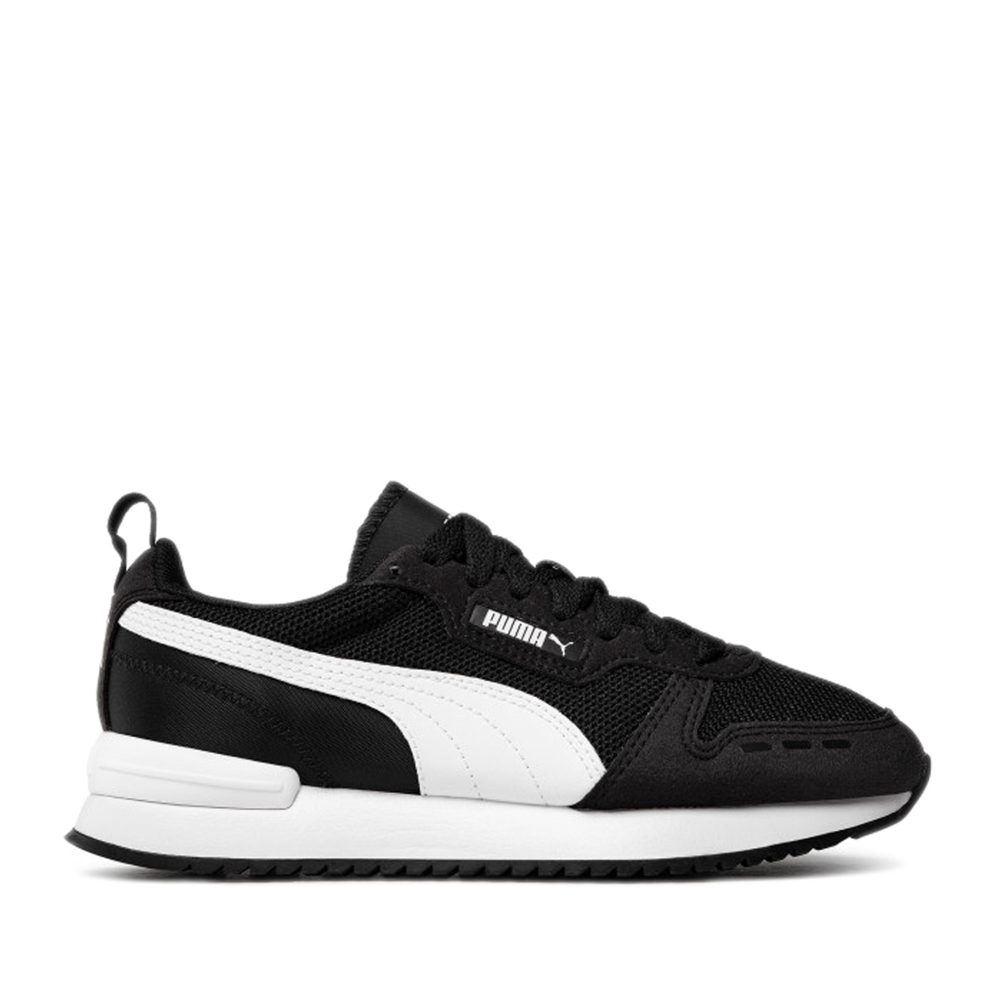 Kid's Puma R78 Shoes - Black/ White