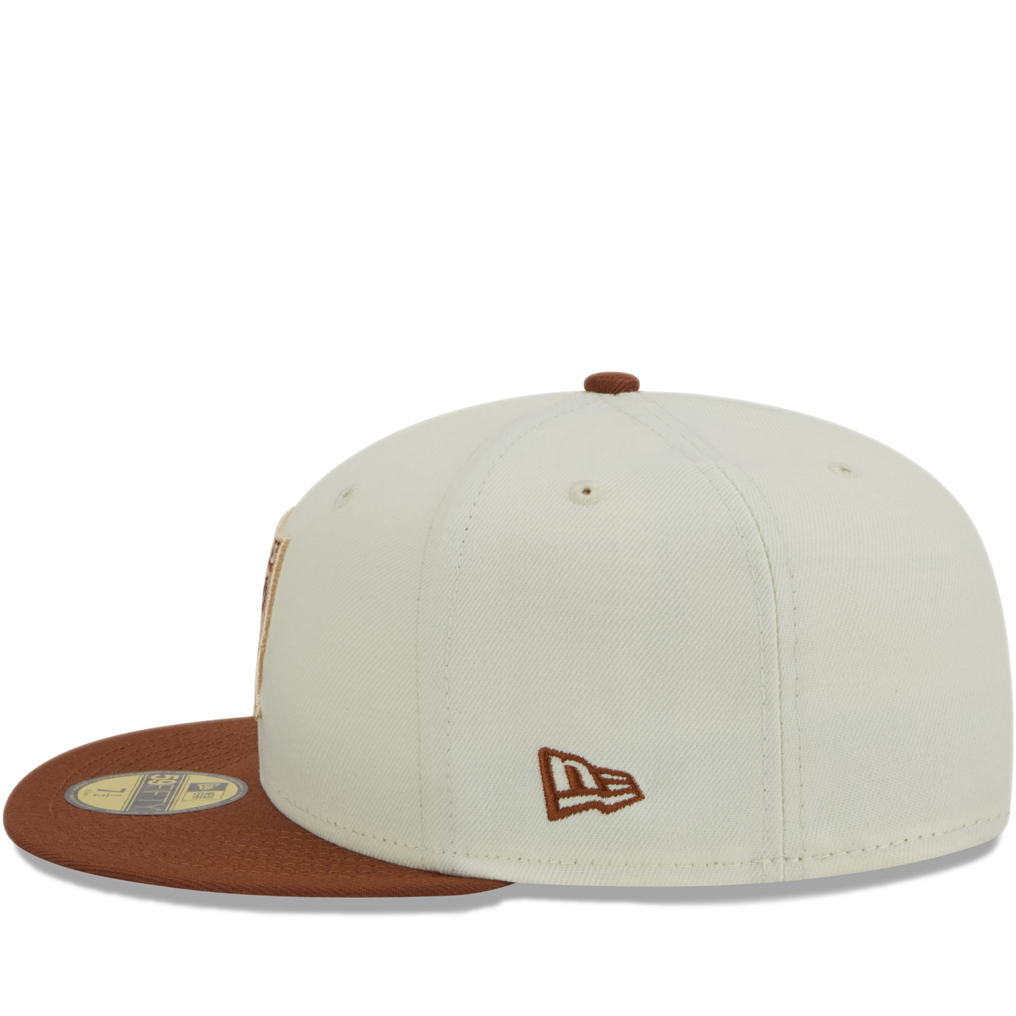 New Era Oakland Raiders City Icon 59FIFTY Fitted Hat - White/ Brown