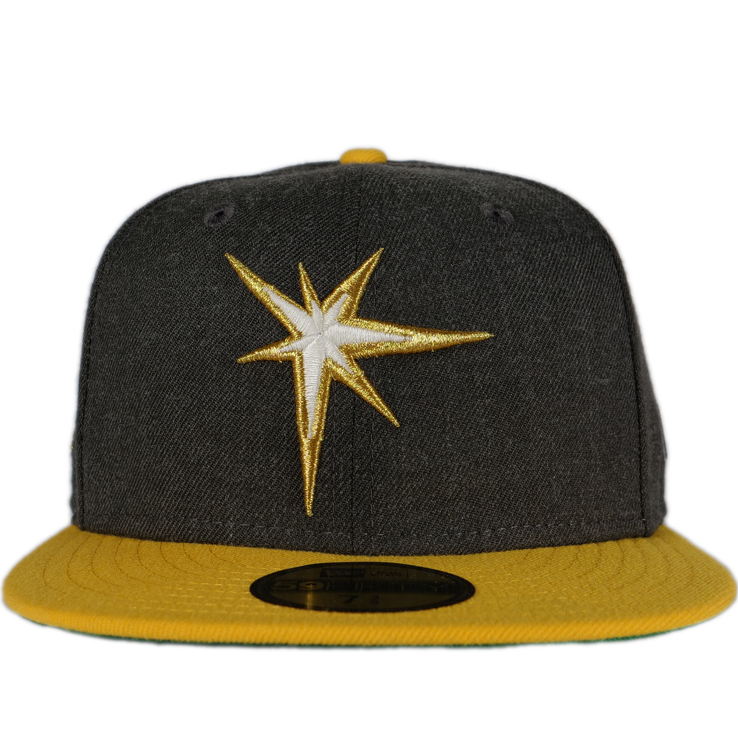 New Era Tampa Bay Rays 59FIFTY Fitted Hat - Graphite/ Yellow/ Green