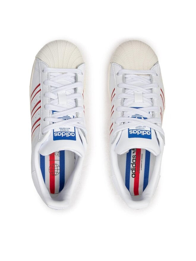 Grade School's Adidas Superstar - White/Red