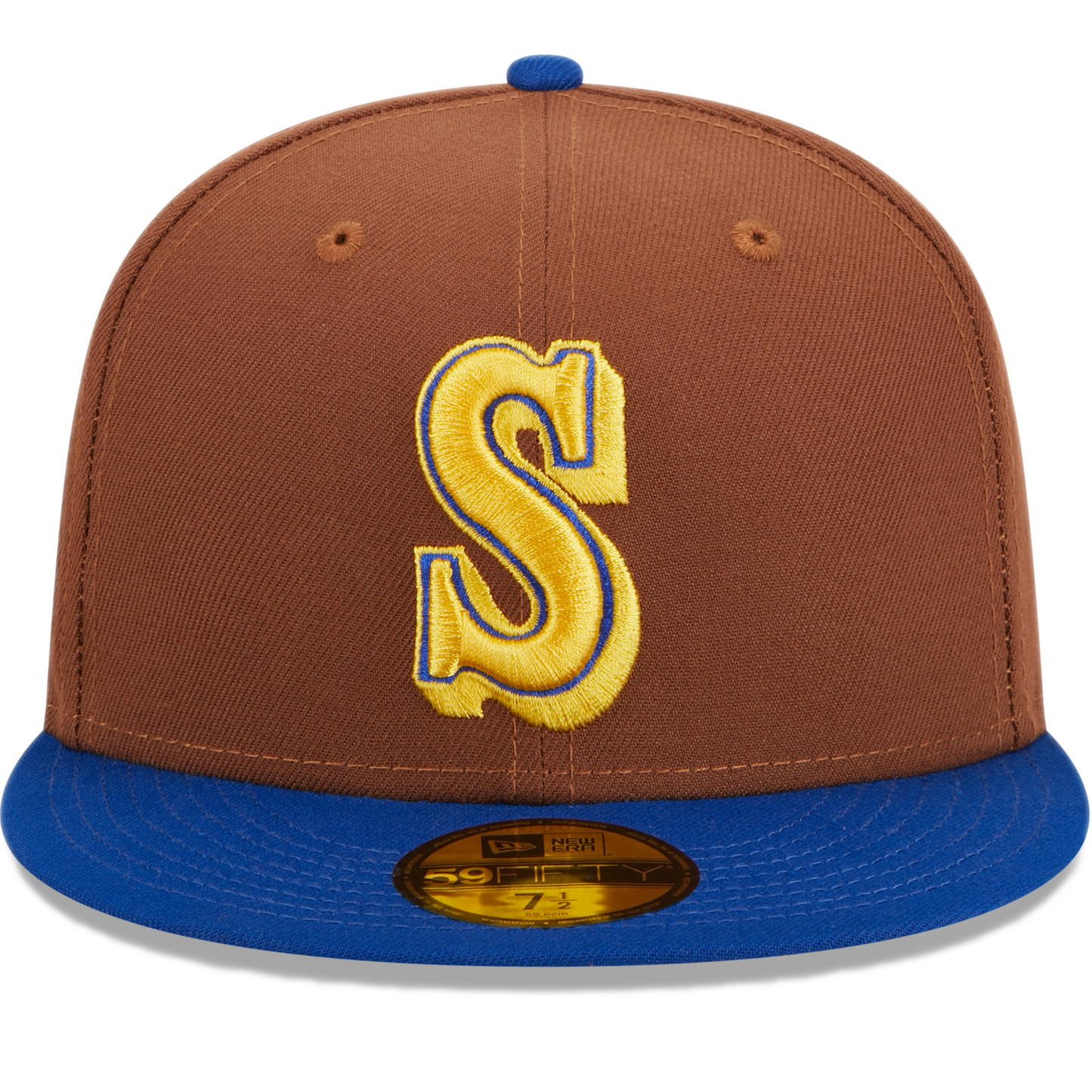 New Era Seattle Mariners 59FIFTY Fitted Hat - Brown/ Blue