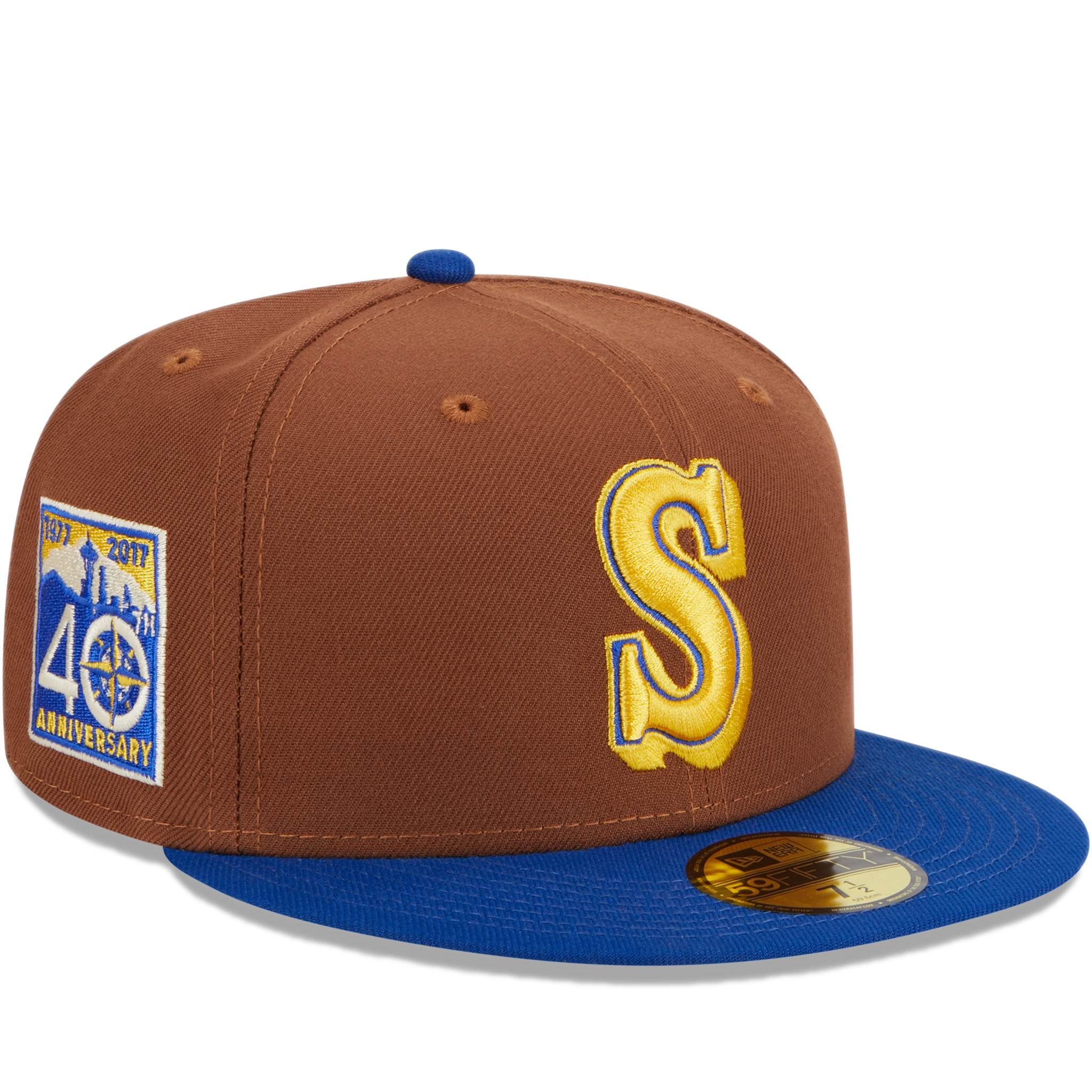 Seattle Mariners JustFitteds Custom New Era 59Fifty Cap Sky blue Toast S