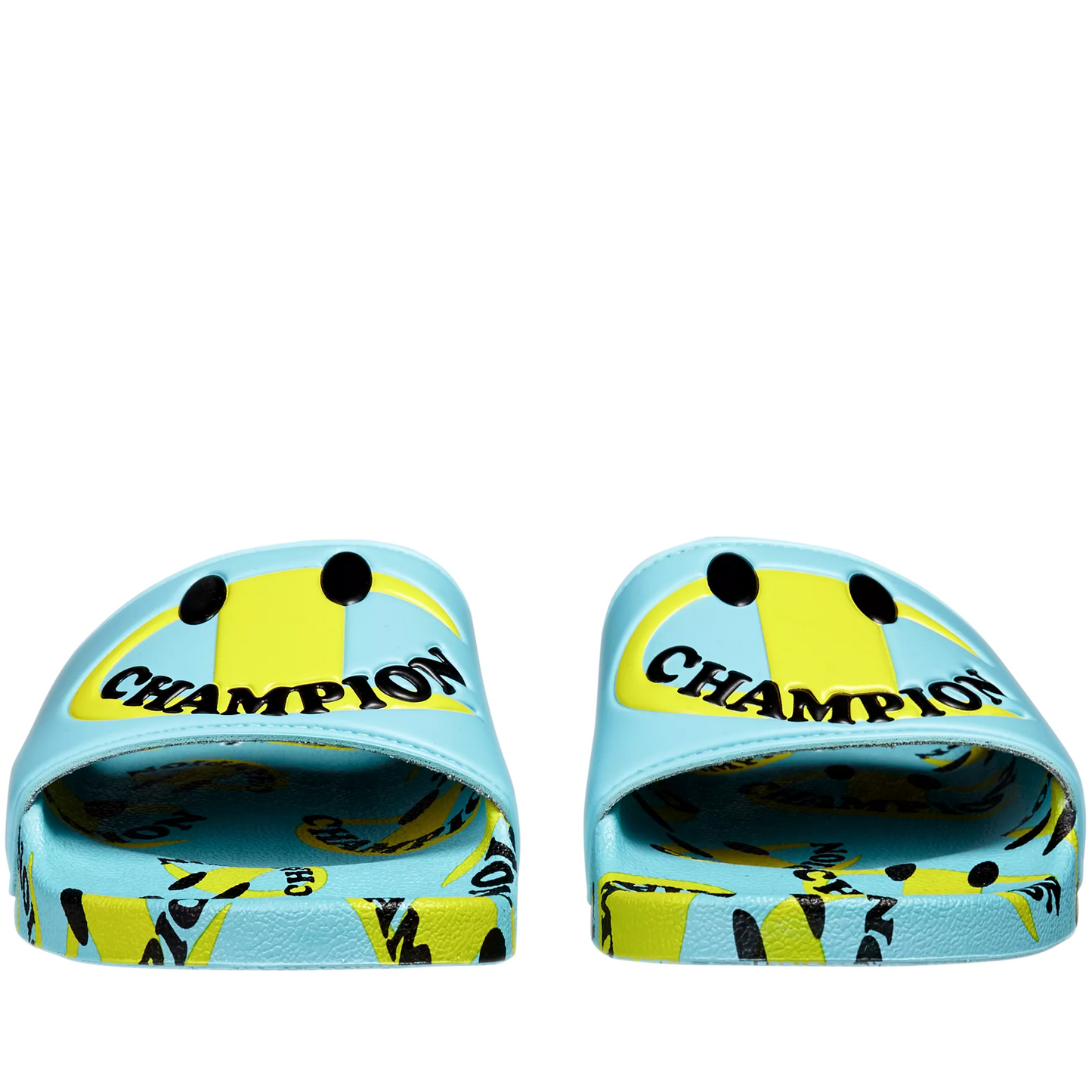 Men's Champion IPO Smile Slides - Aqua Blue