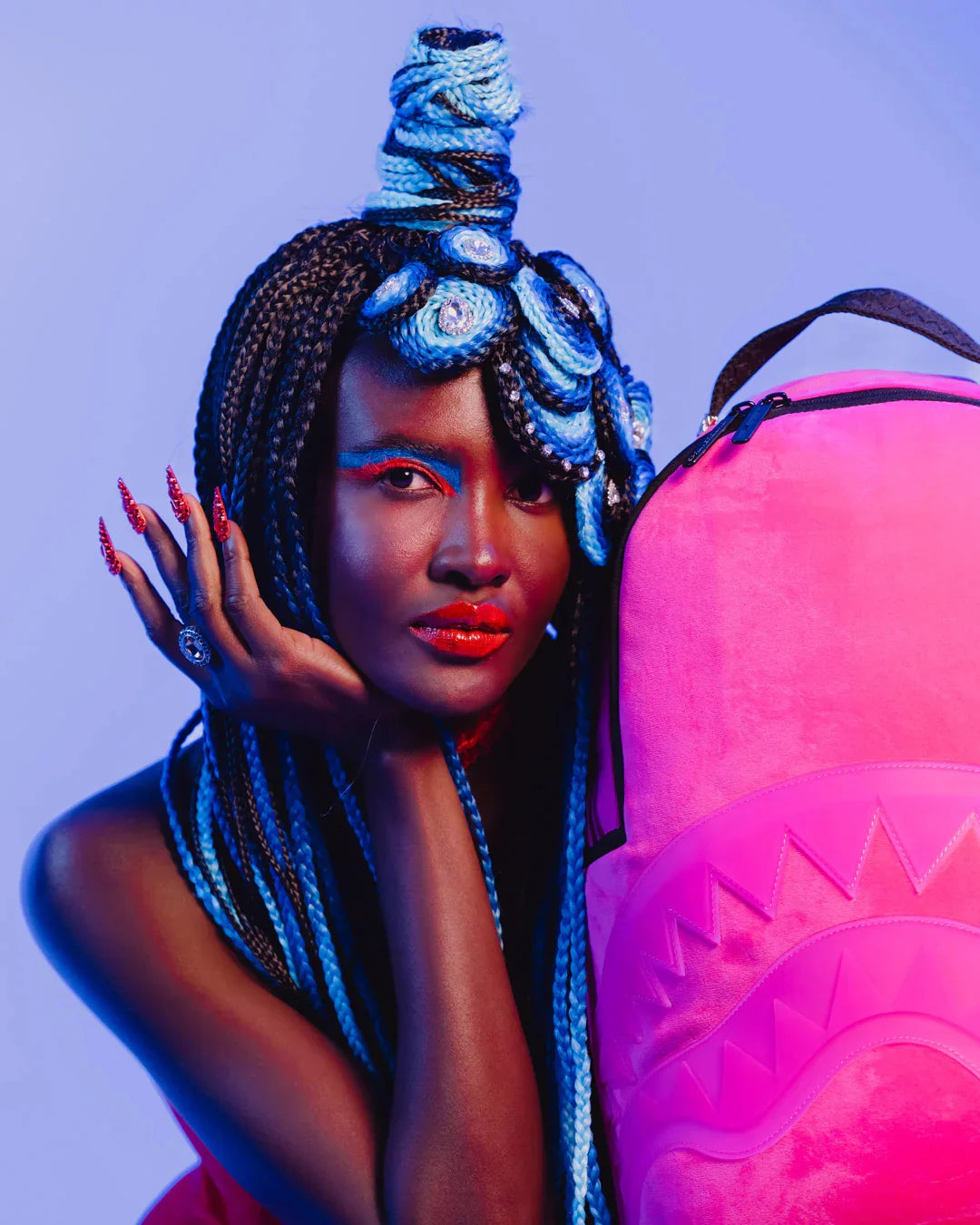 Sprayground Candy-Raver Shark Backpack - Hot Pink