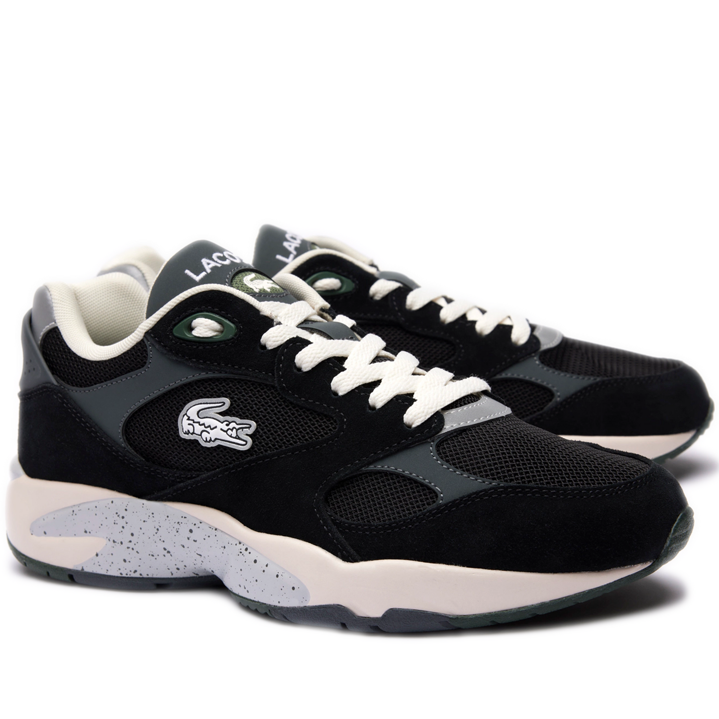 Men's Lacoste Storm 96 Vintage Cashmere Sneakers - Black/Grey