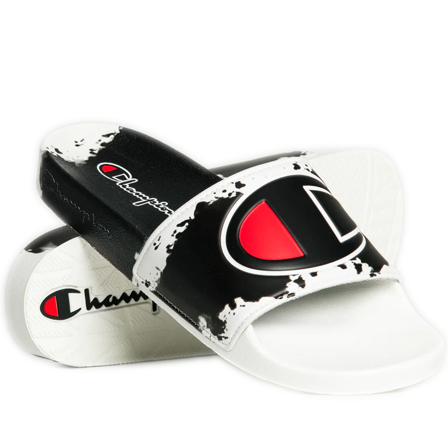 Men's Champion IPO Surf & Turf Slides - Black/ White