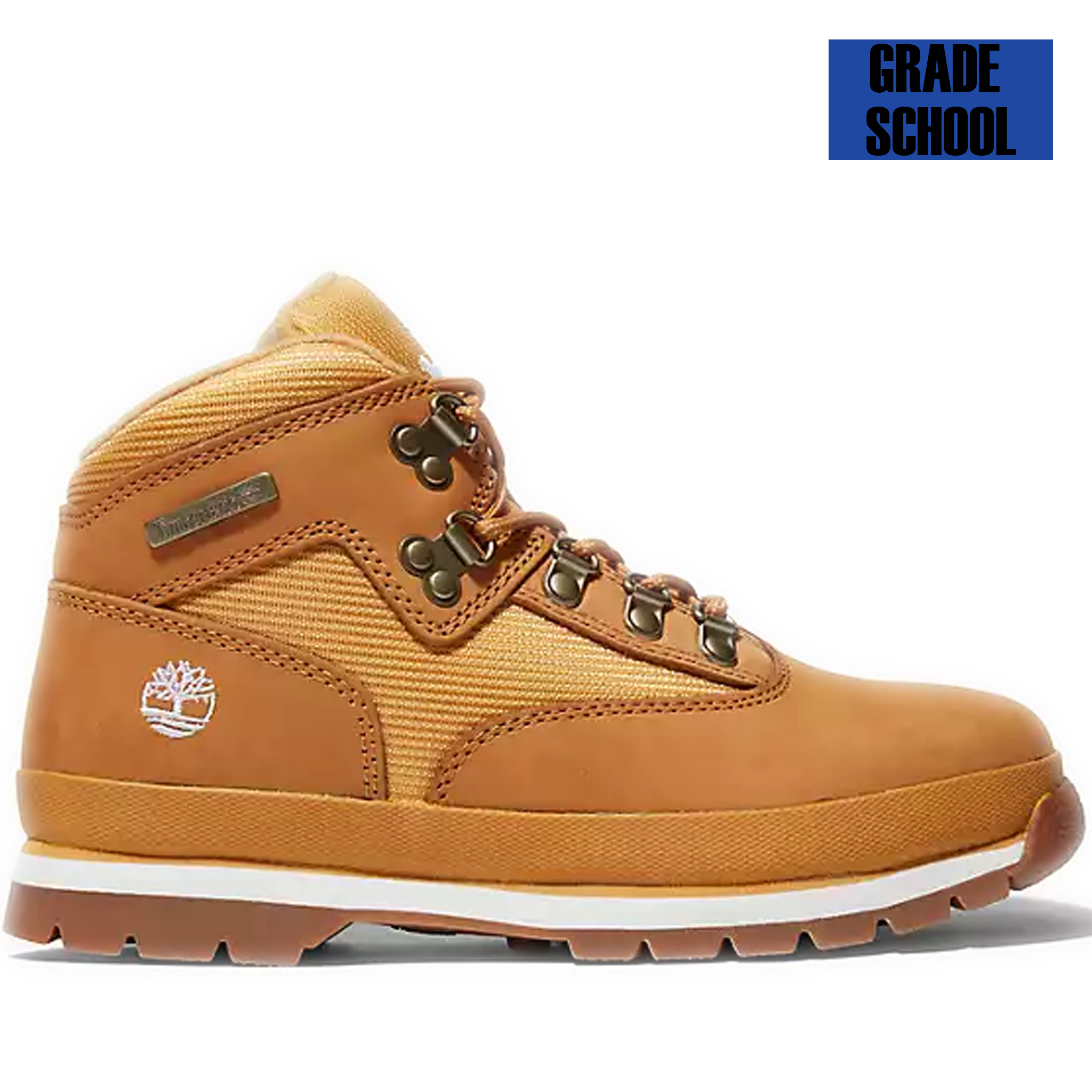 Grade School Timberland Euro Hiker Boot Wheat Cool J's Miami