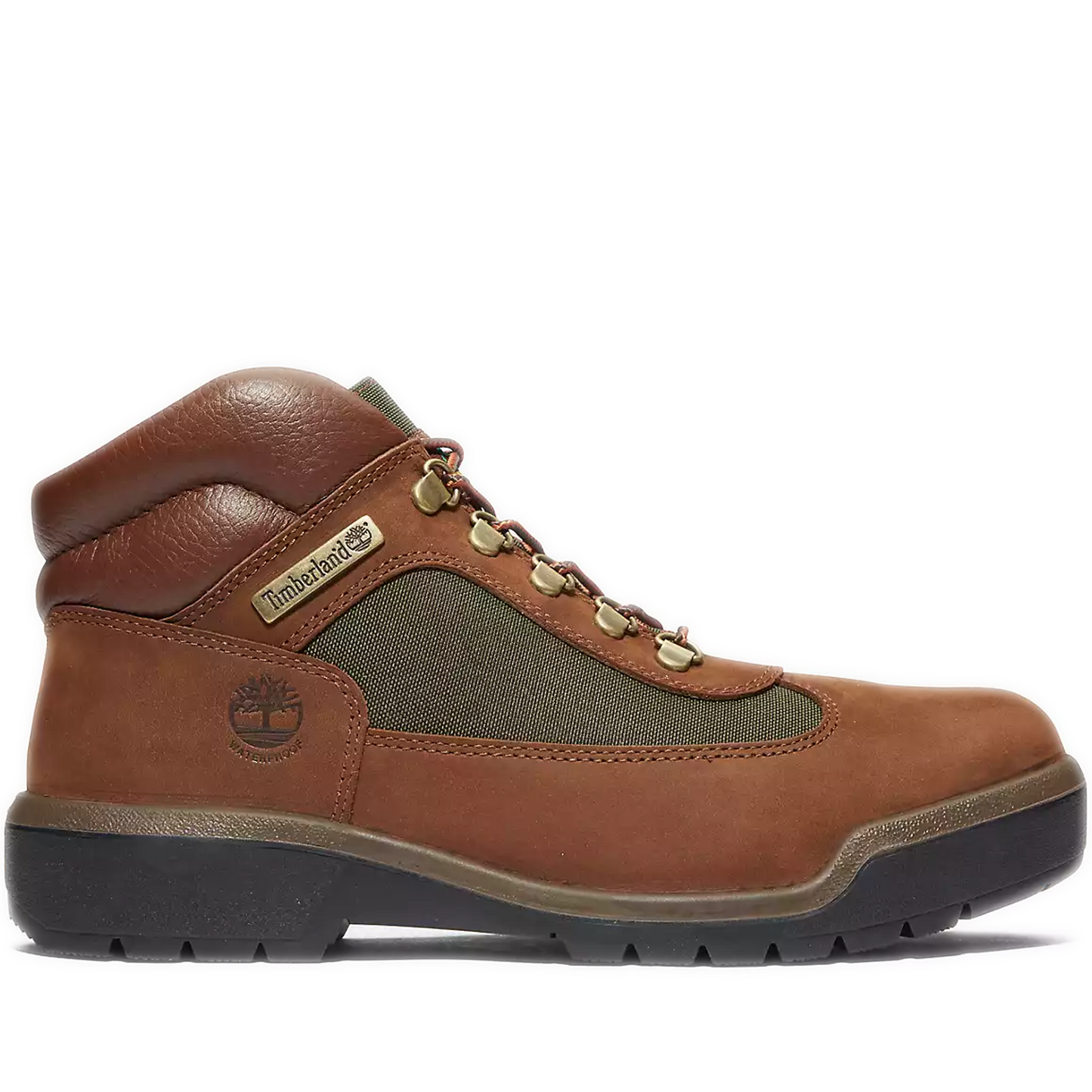 Men's Timberland Waterproof Field Boot - Dark Brown Nubuck Side