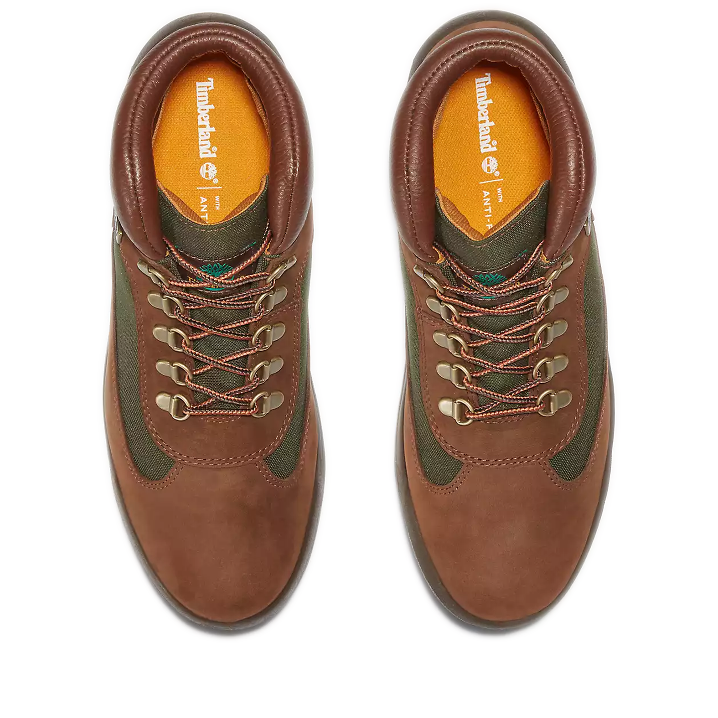 Men's Timberland Waterproof Field Boot - Dark Brown Nubuck Top View