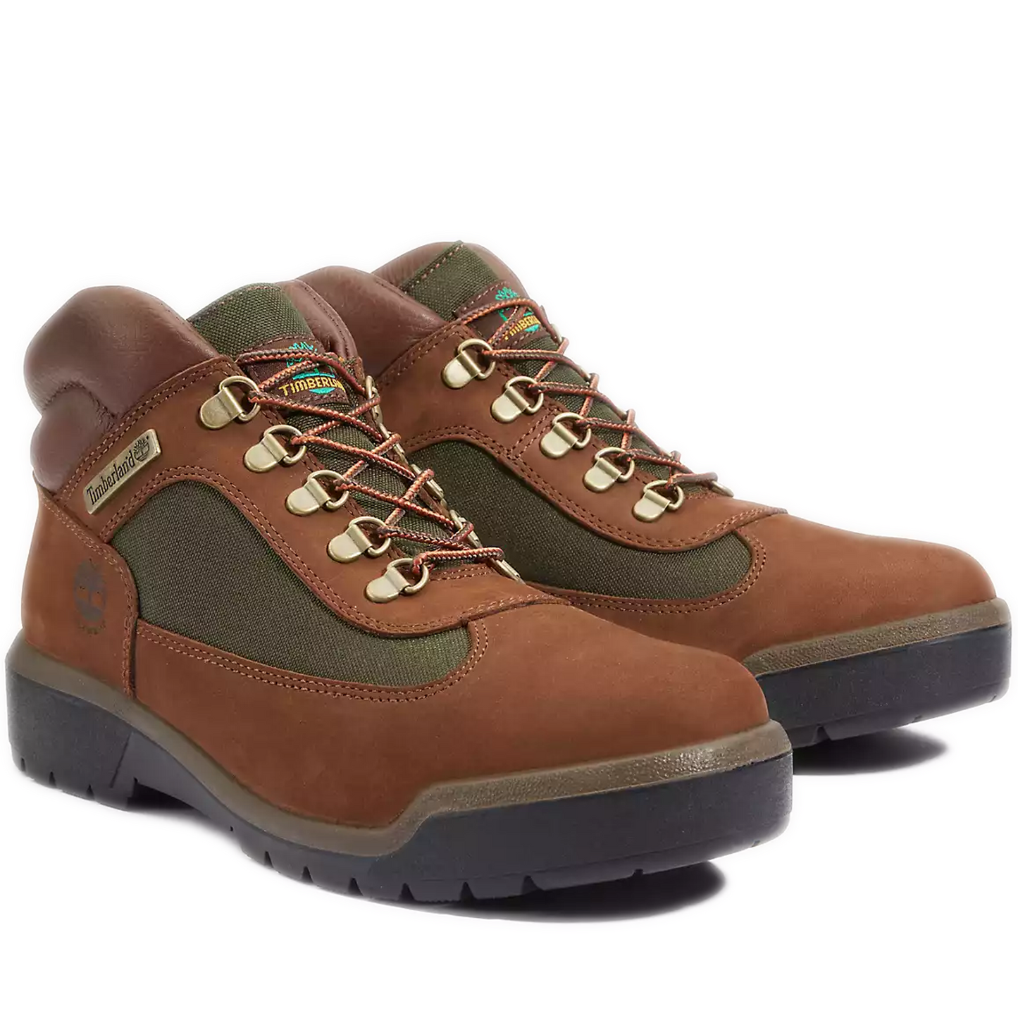 Men's Timberland Waterproof Field Boot - Dark Brown Nubuck Front Side