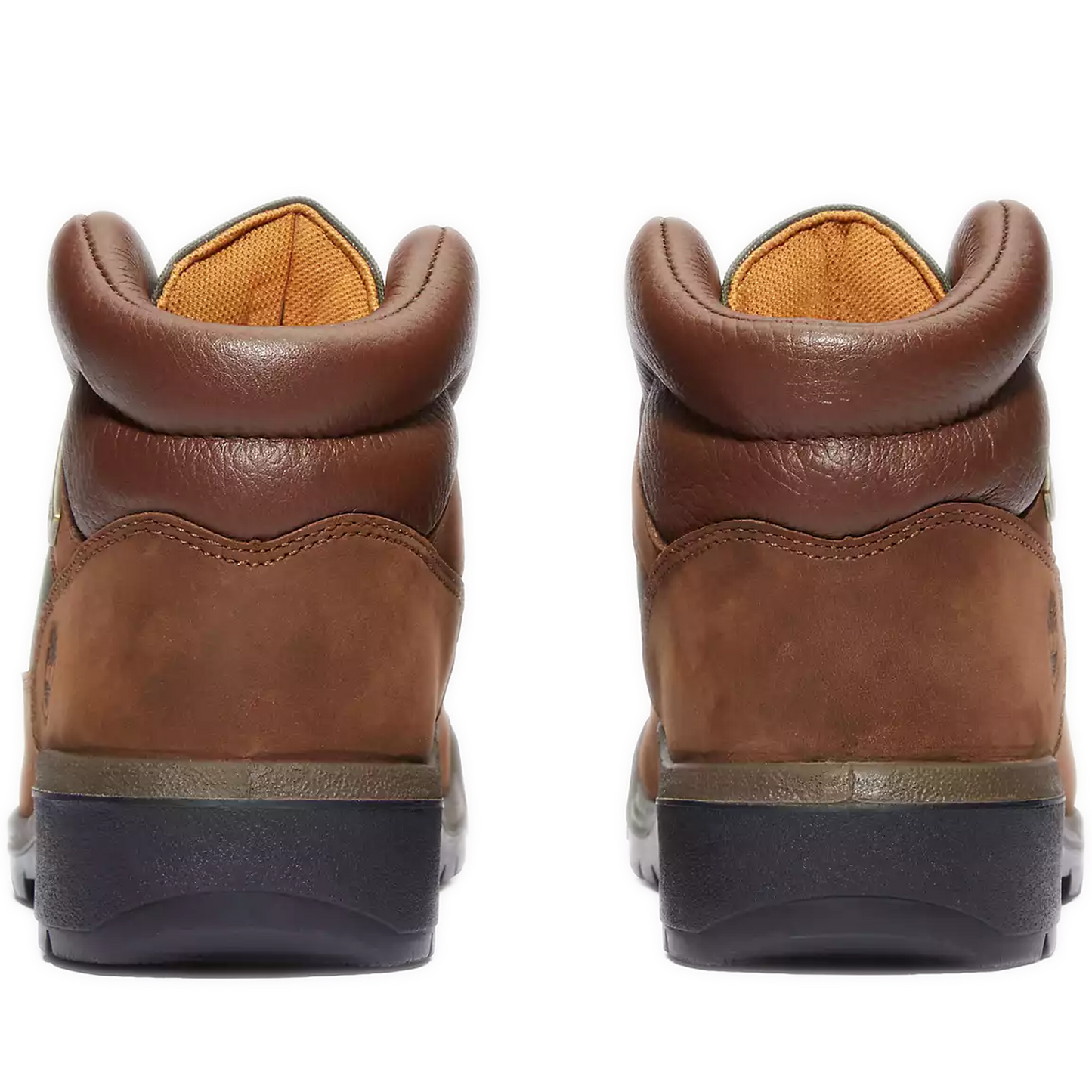 Men's Timberland Waterproof Field Boot - Dark Brown Nubuck Heel View