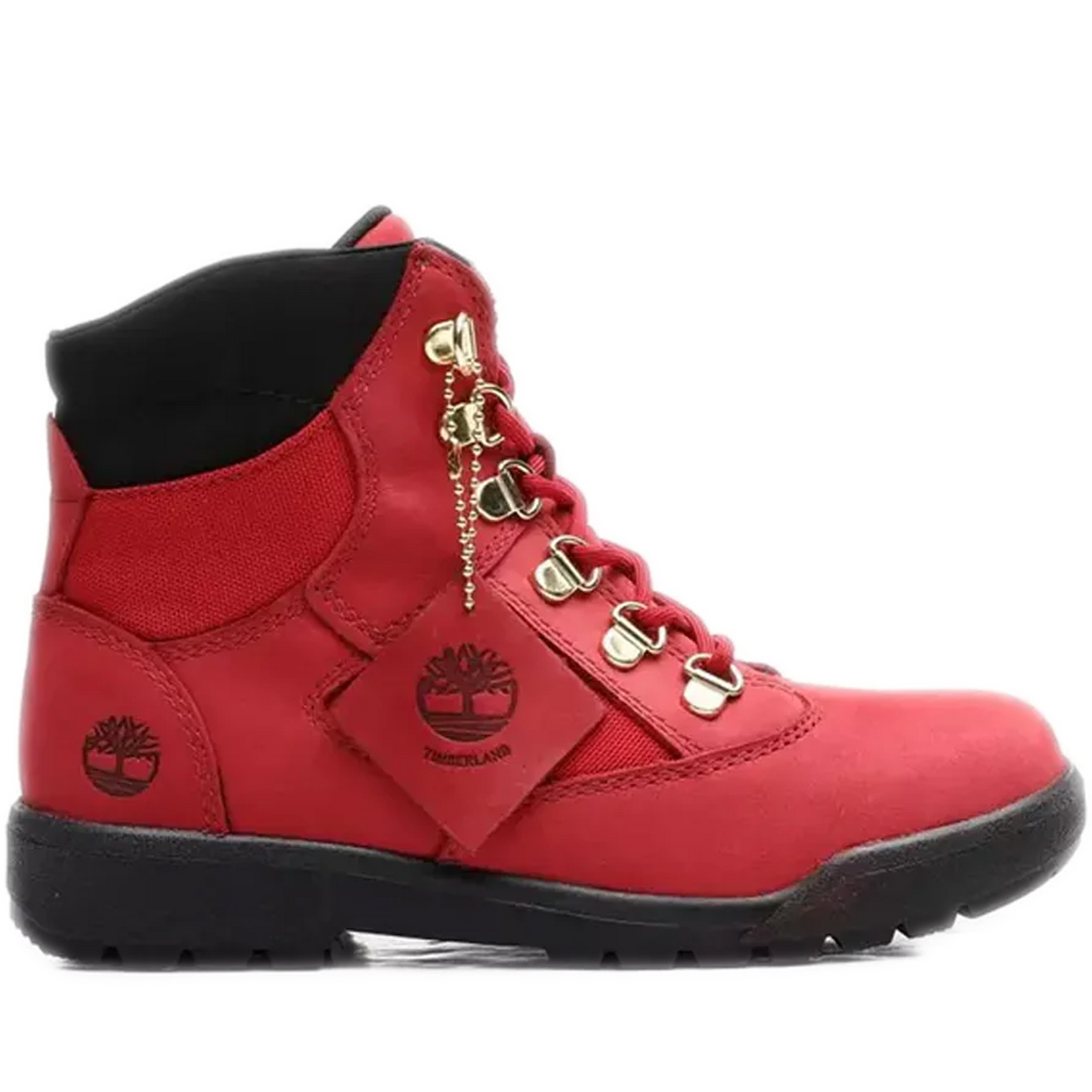 Grade School Timberland 6-Inch Field Boot - Red Side 2