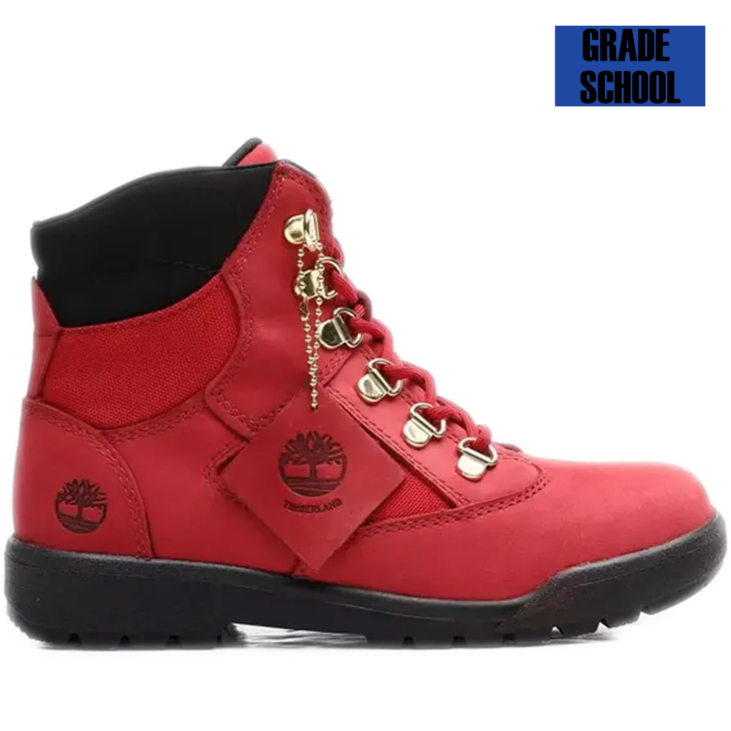 Grade School Timberland 6-Inch Field Boot - Red Side