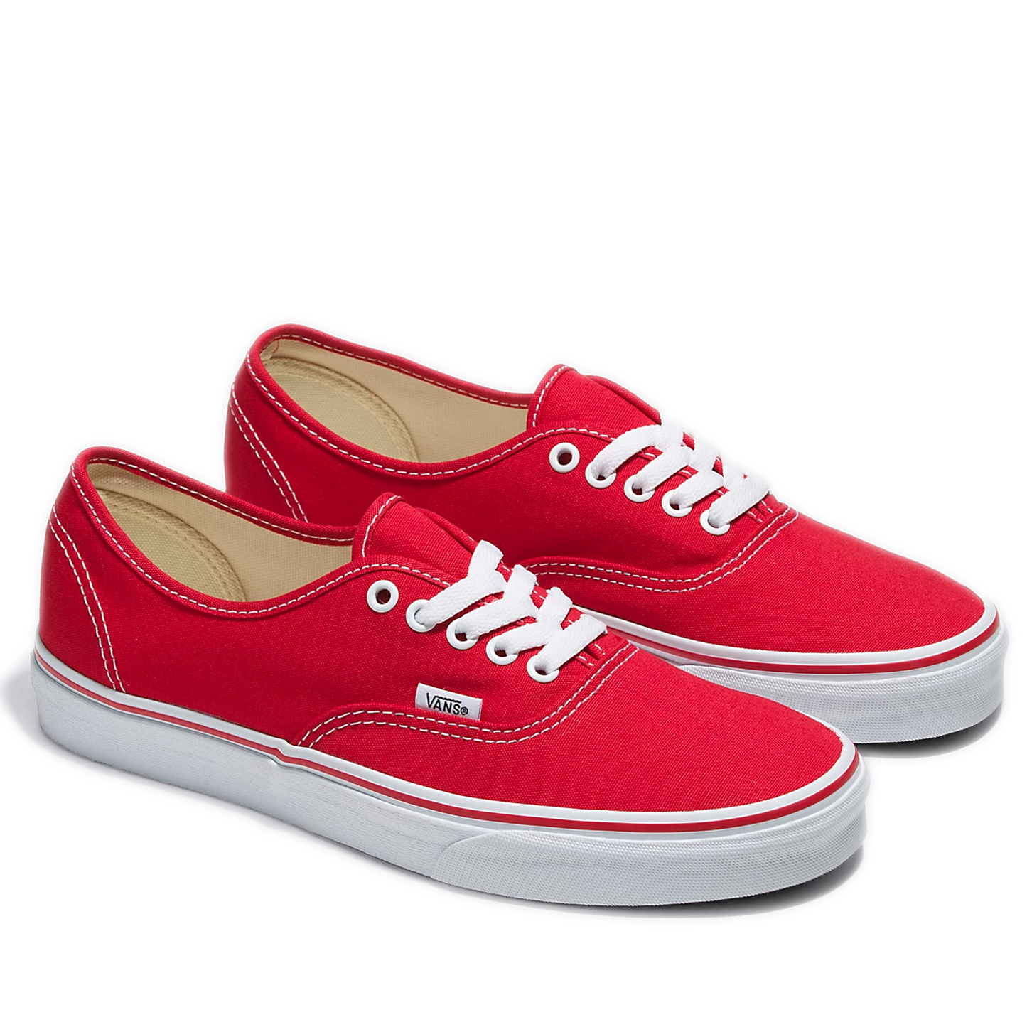 Men's Vans Authentic Shoes - Red/ White