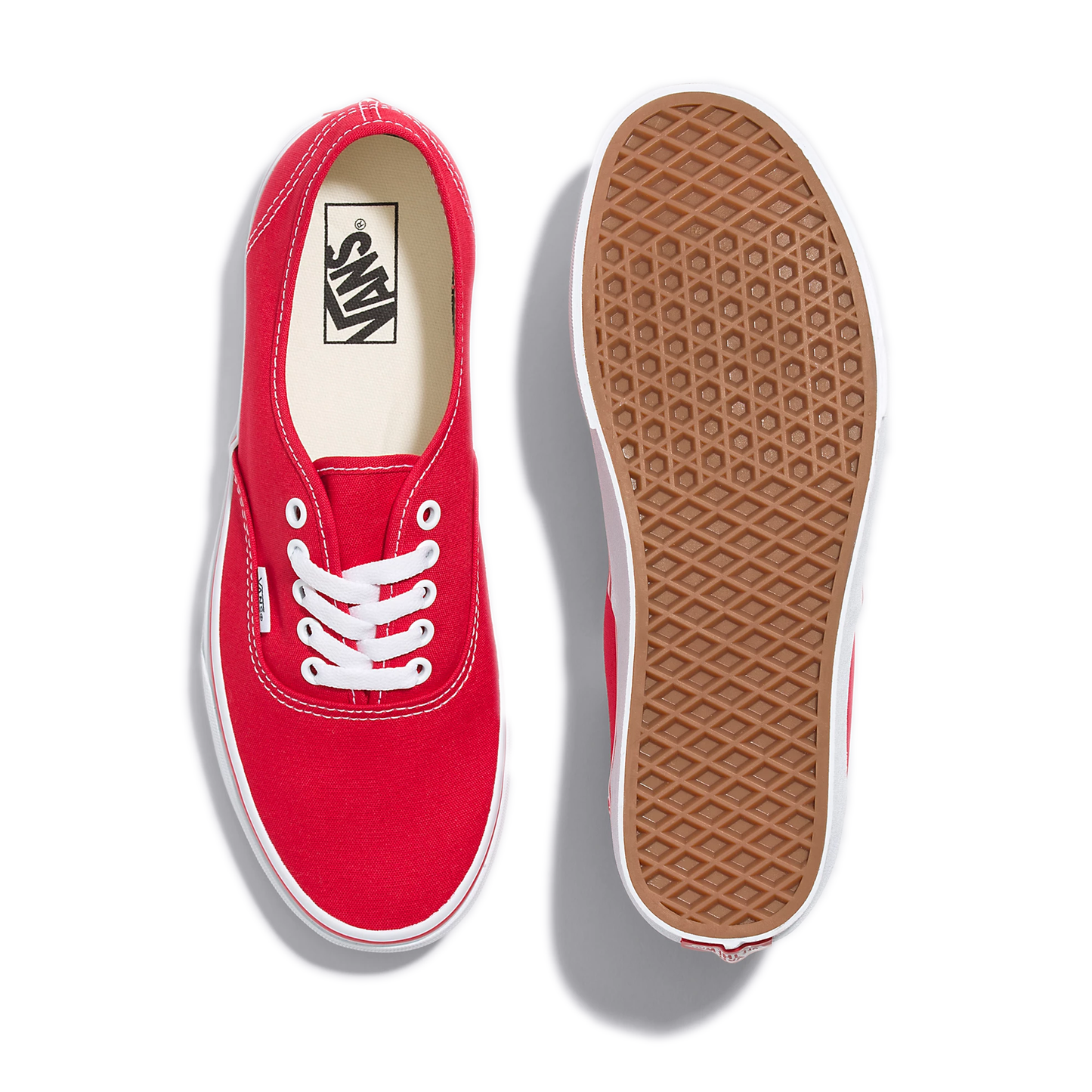 Men's Vans Authentic Shoes - Red/ White